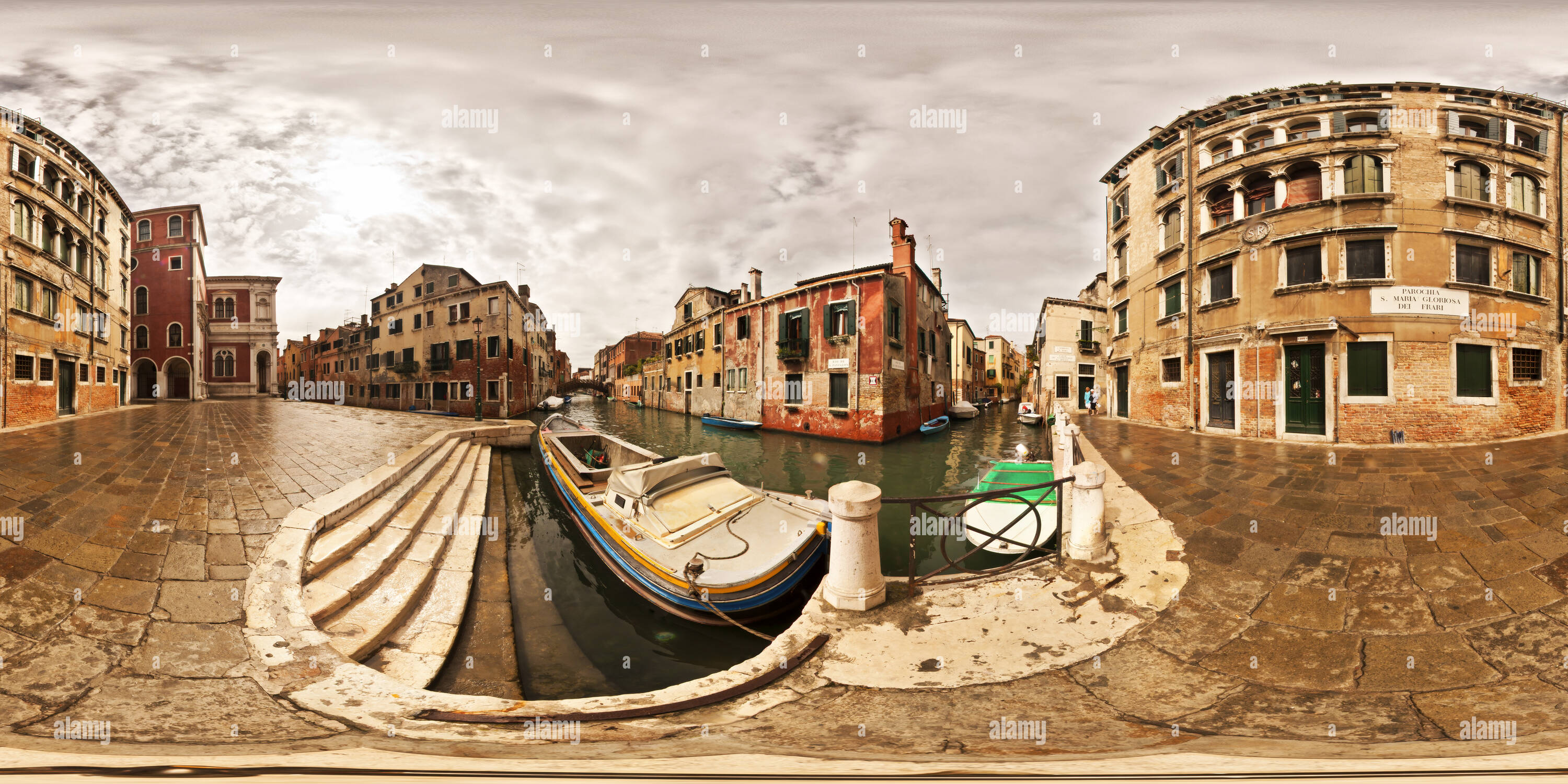 Vue panoramique à 360° de Venise, campo Castelforte