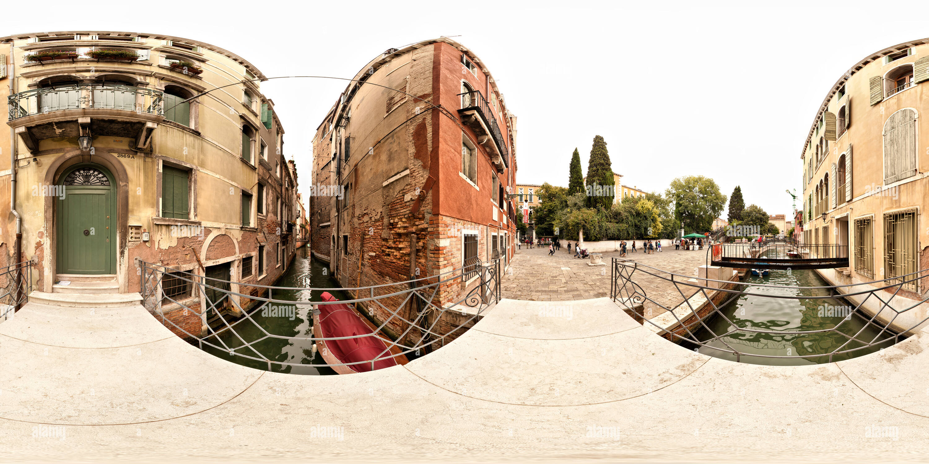 Vue panoramique à 360° de Venise, Campo San Vidal