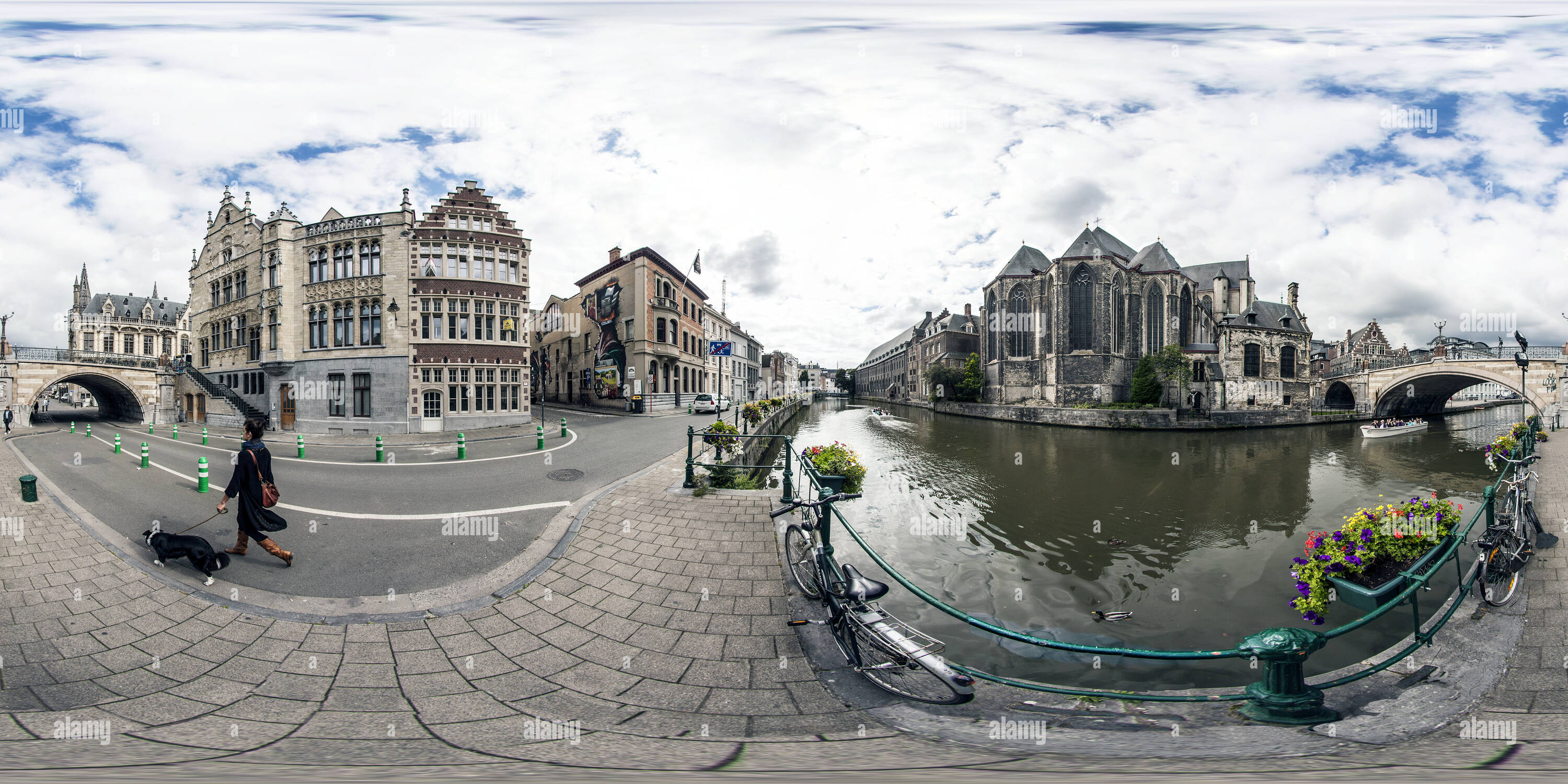 Vue panoramique à 360° de Eglise Saint-Michel de Gand (Gent) Sint-Michielskerk