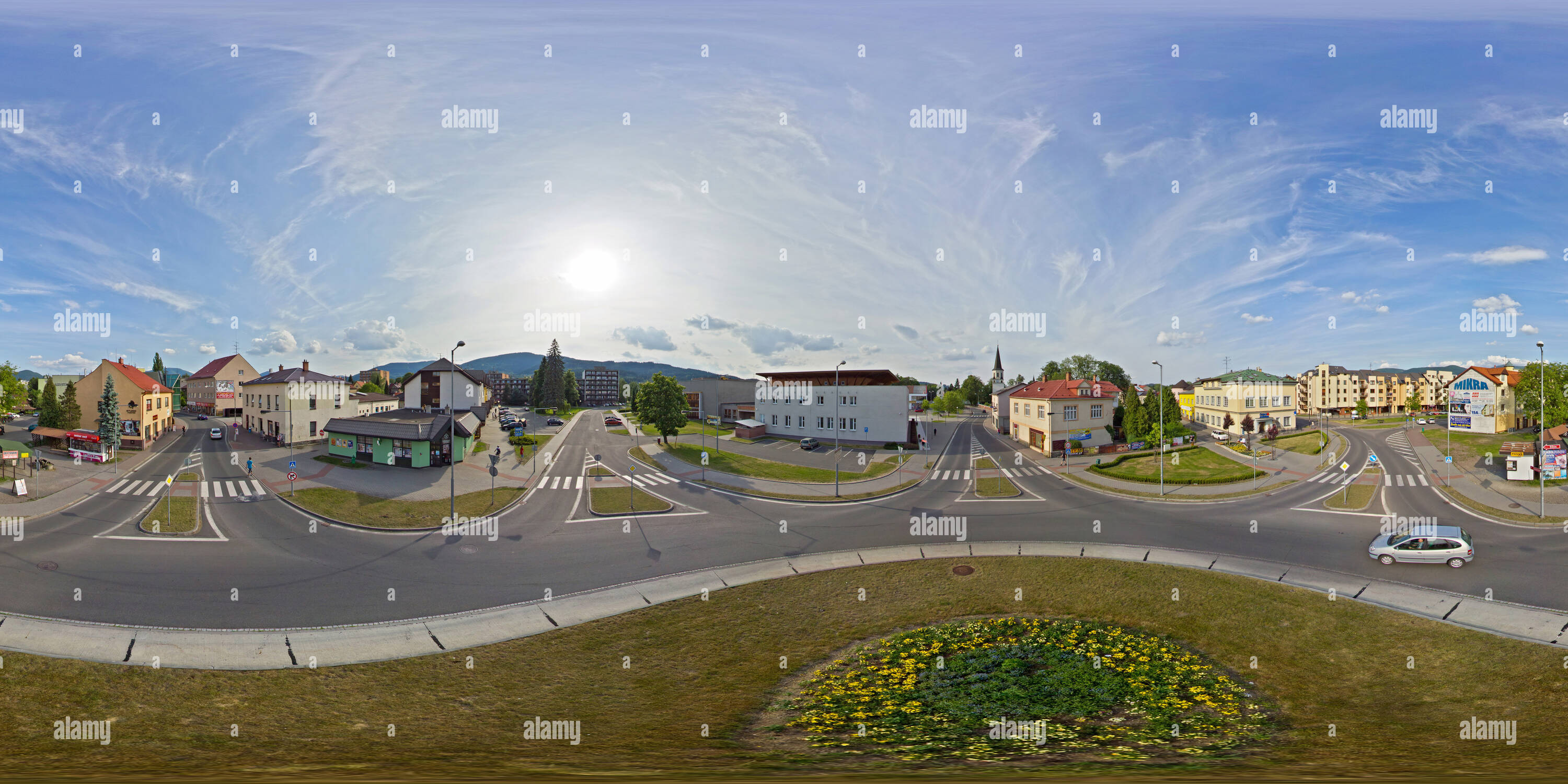 Vue panoramique à 360° de Frýdlant nad Ostravicí - centrum