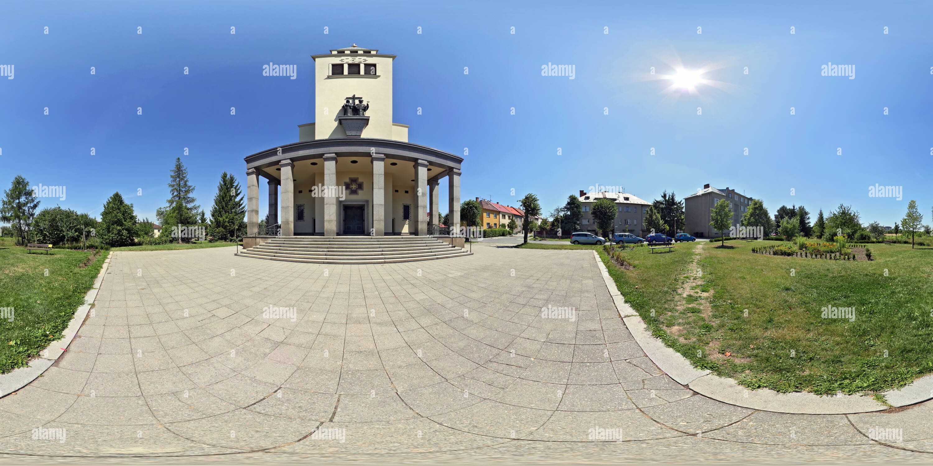 Vue panoramique à 360° de Kostel sv. Cyrila a Metoděje v Olomouci Hejčíně