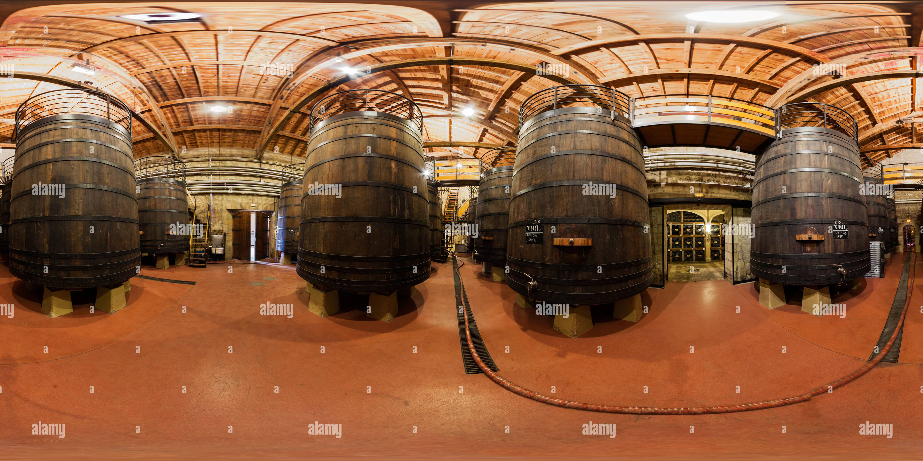 Vue panoramique à 360° de Winery muga. Haro, la Rioja, Espagne