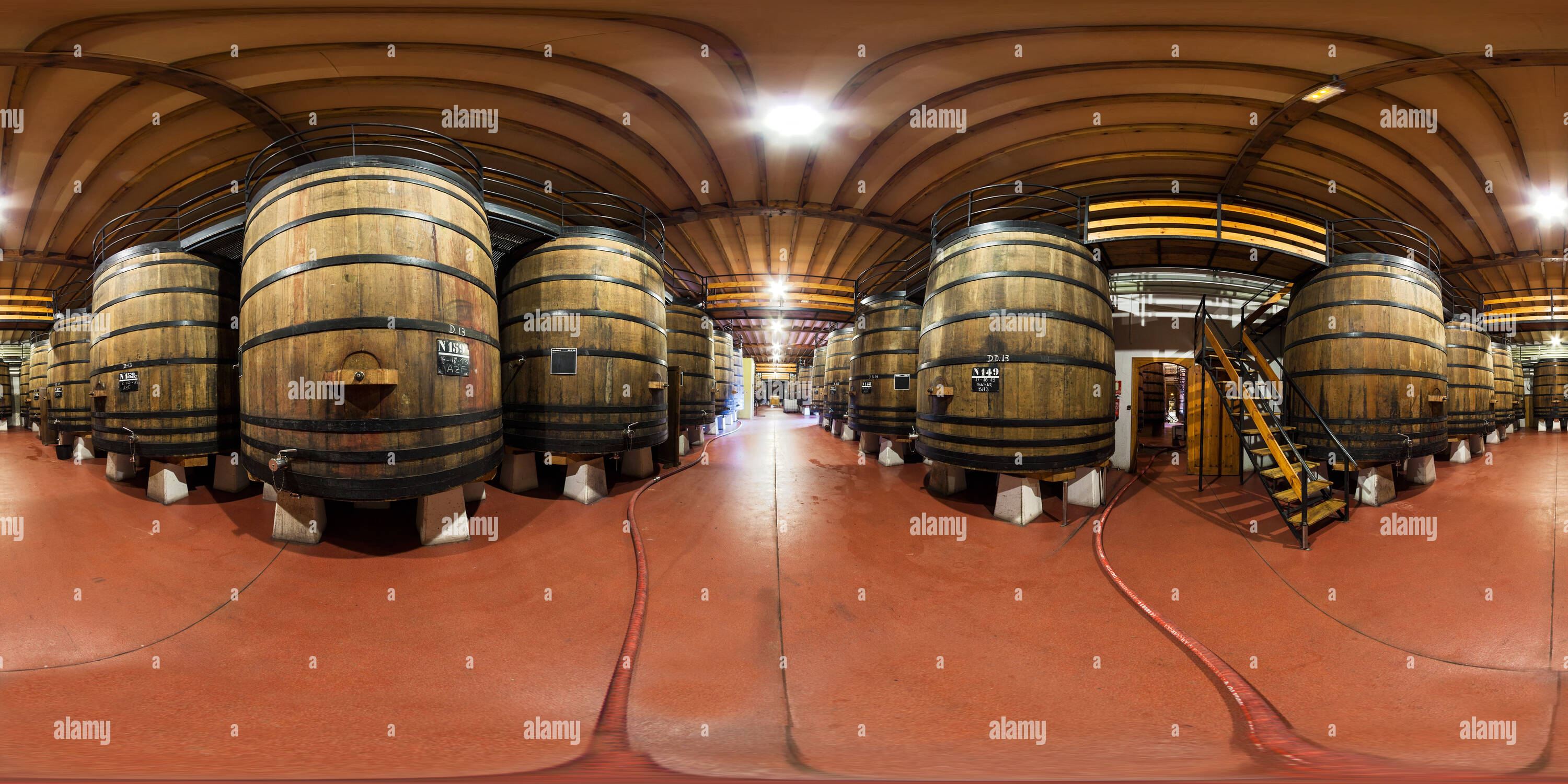 Vue panoramique à 360° de Winery muga, Haro, la Rioja, Espagne