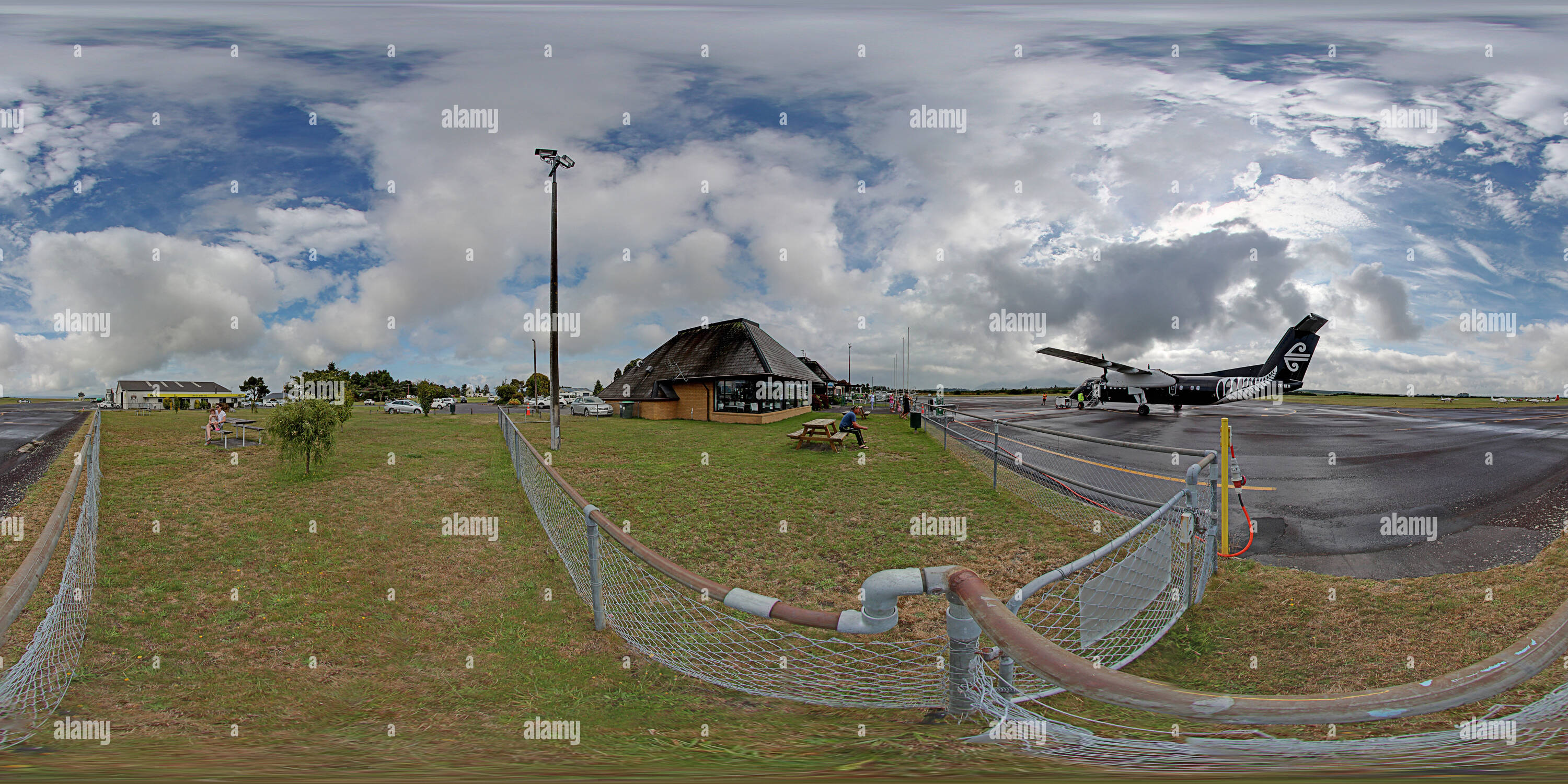 Vue panoramique à 360° de L'aéroport de Taupo