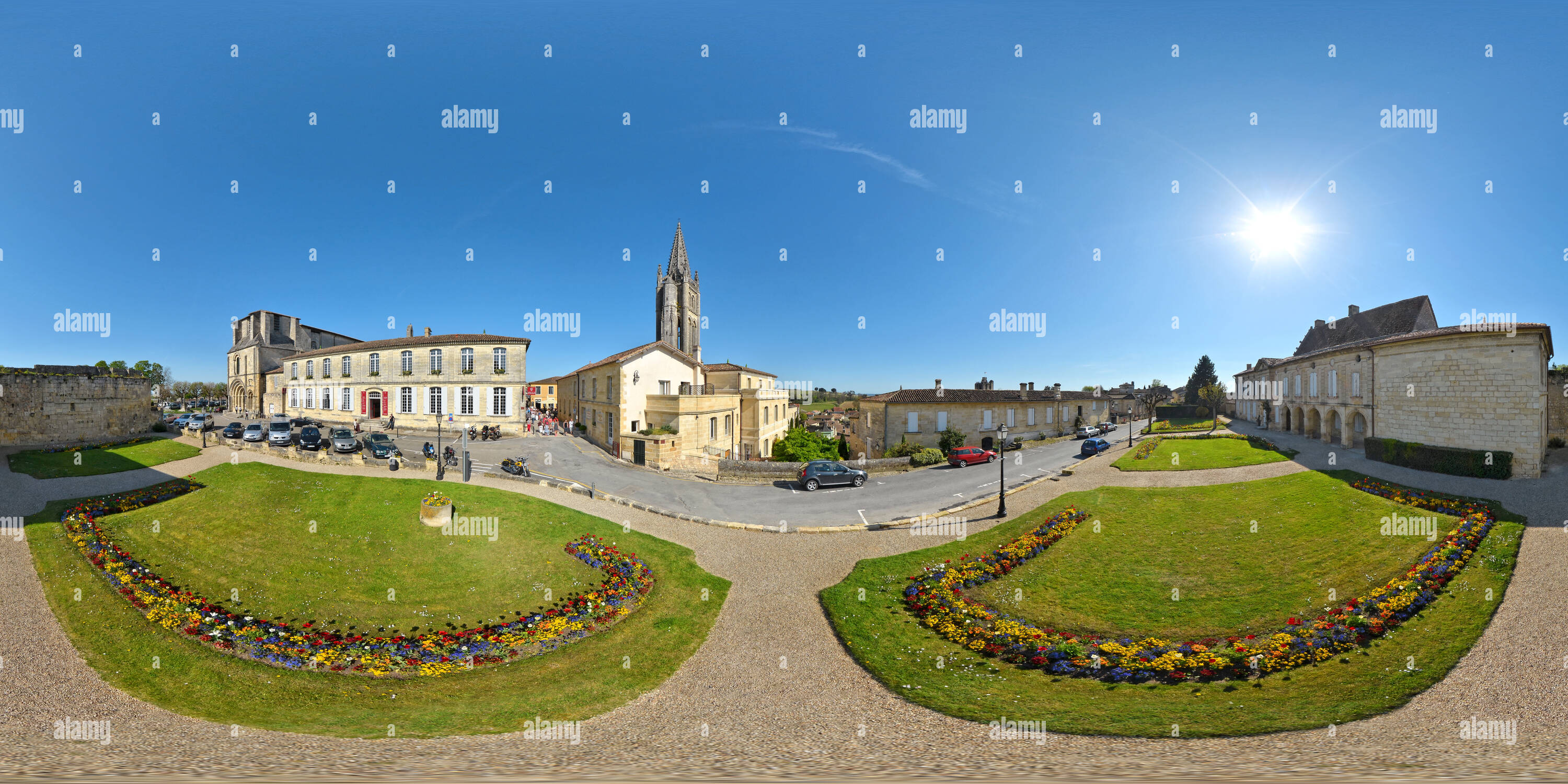 Vue panoramique à 360° de Logis de Malet-Roquefort à Saint-Emilion - France