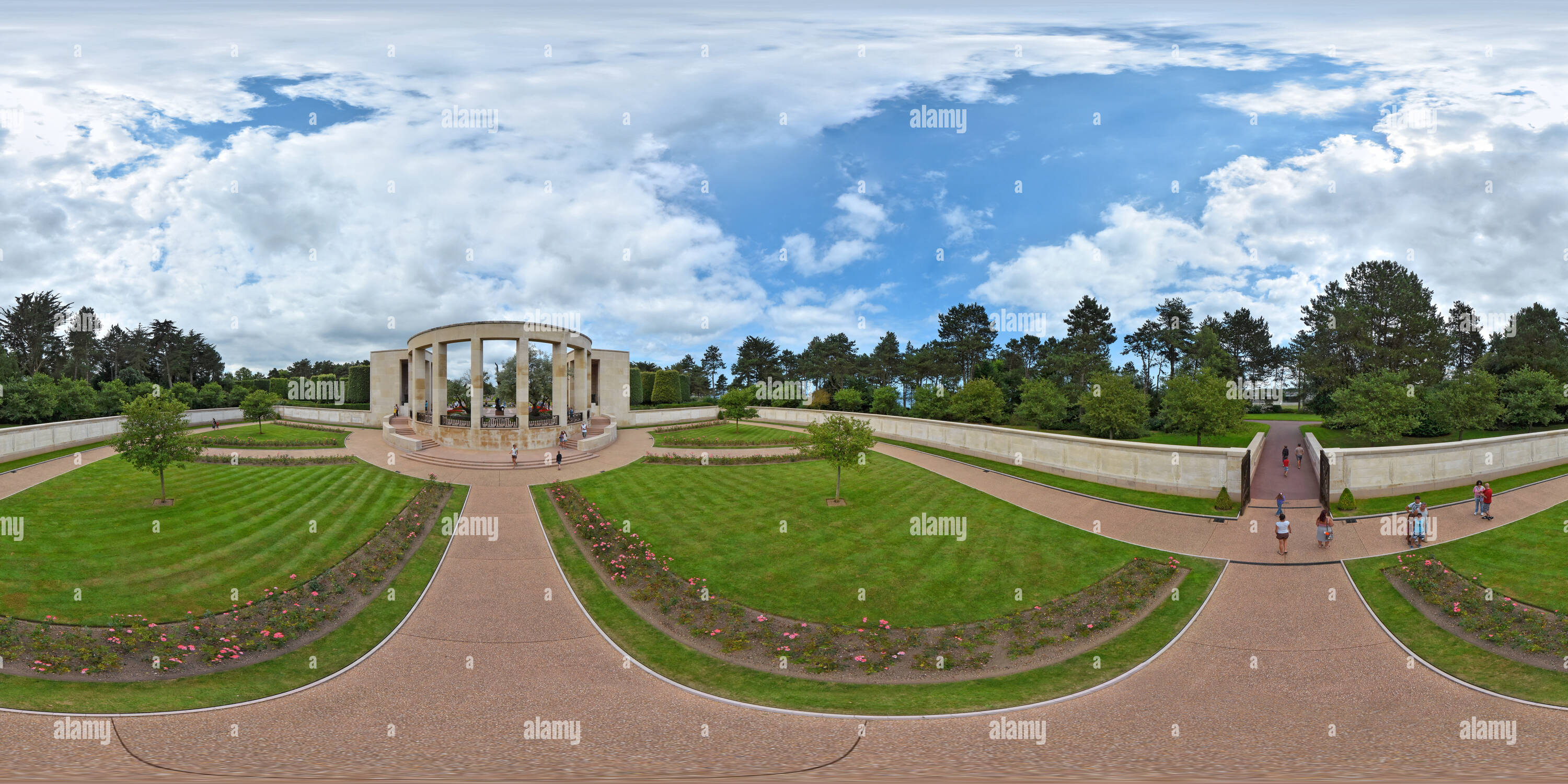 Vue panoramique à 360° de Normandy American Cemetery and Memorial, Colleville - France