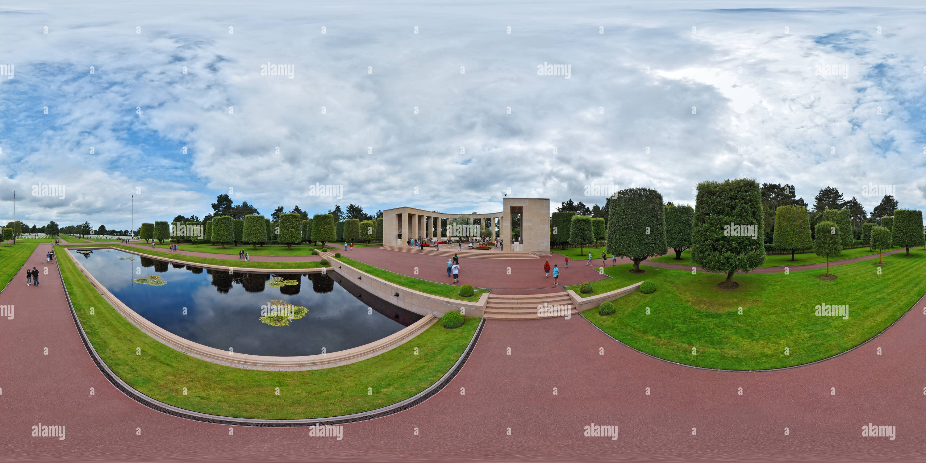 Vue panoramique à 360° de Normandy American Cemetery and Memorial, Colleville - France