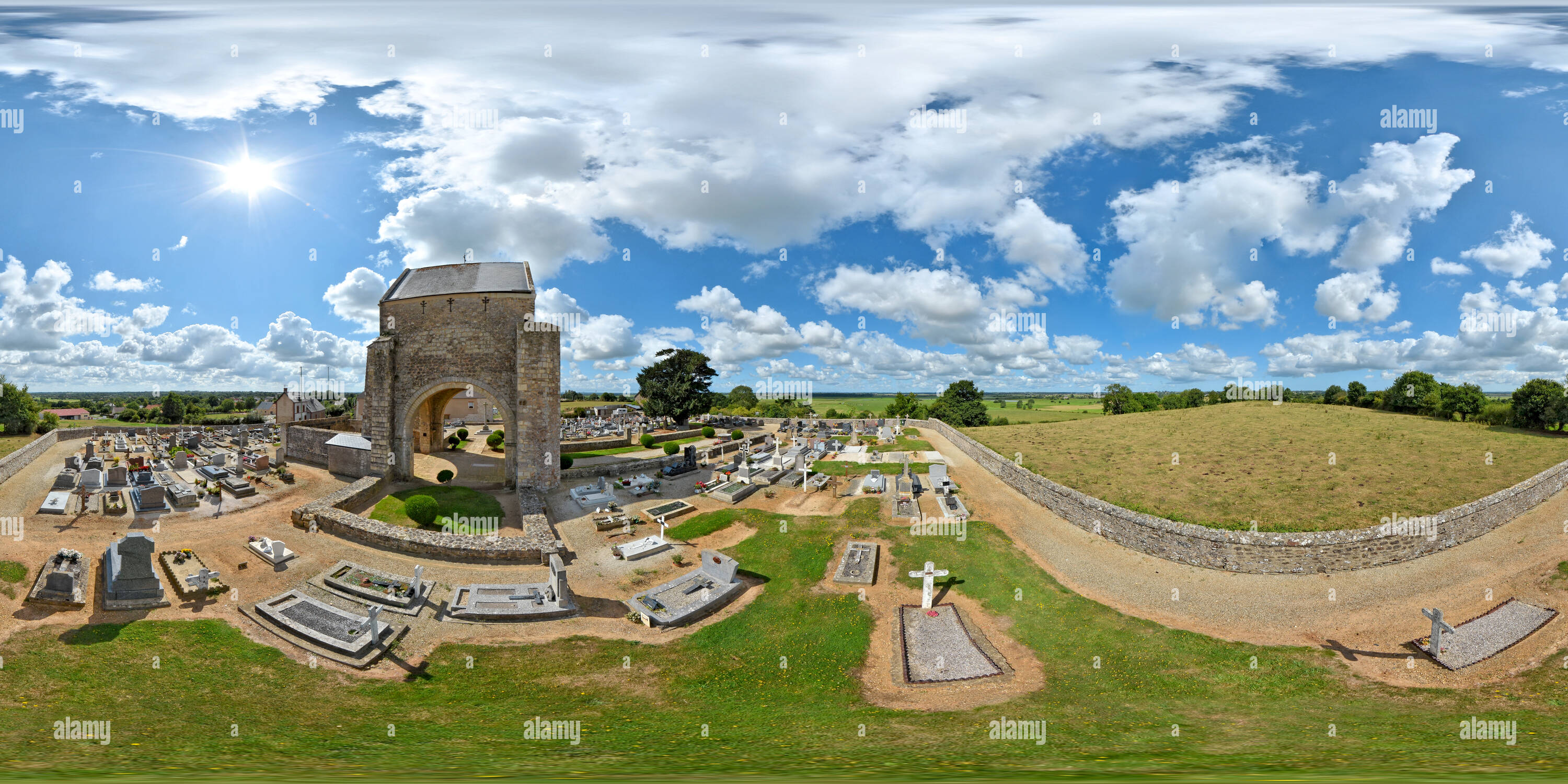 Vue panoramique à 360° de Mémorial de Graignes - France