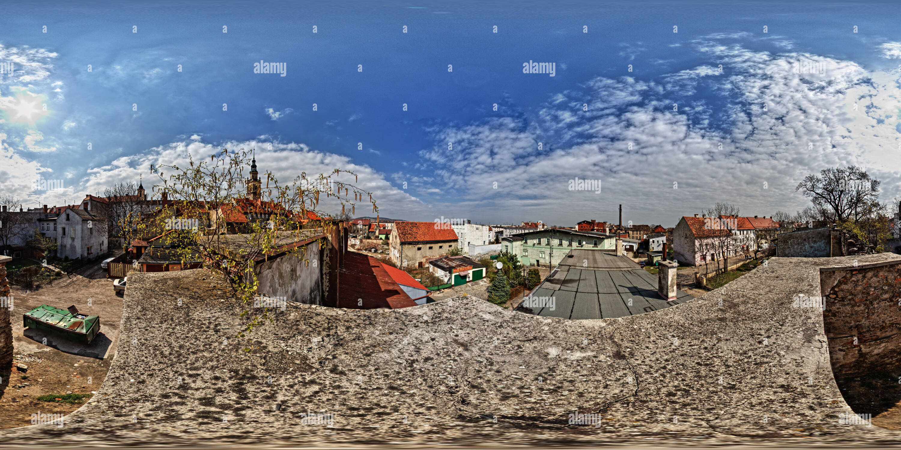 Vue panoramique à 360° de Les murs municipaux, Świebodzice