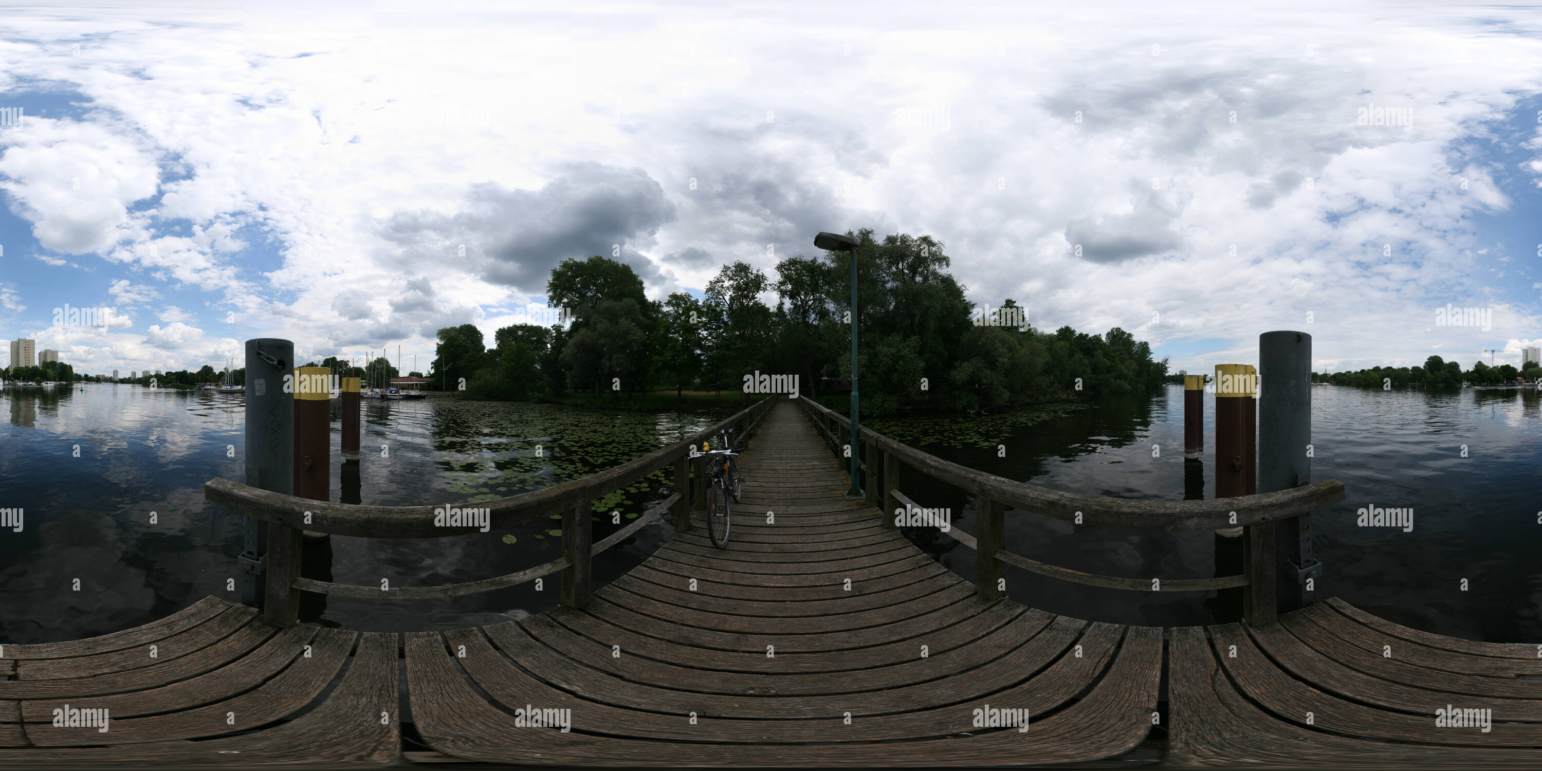 Vue panoramique à 360° de La Havel à Potsdam, Allemagne