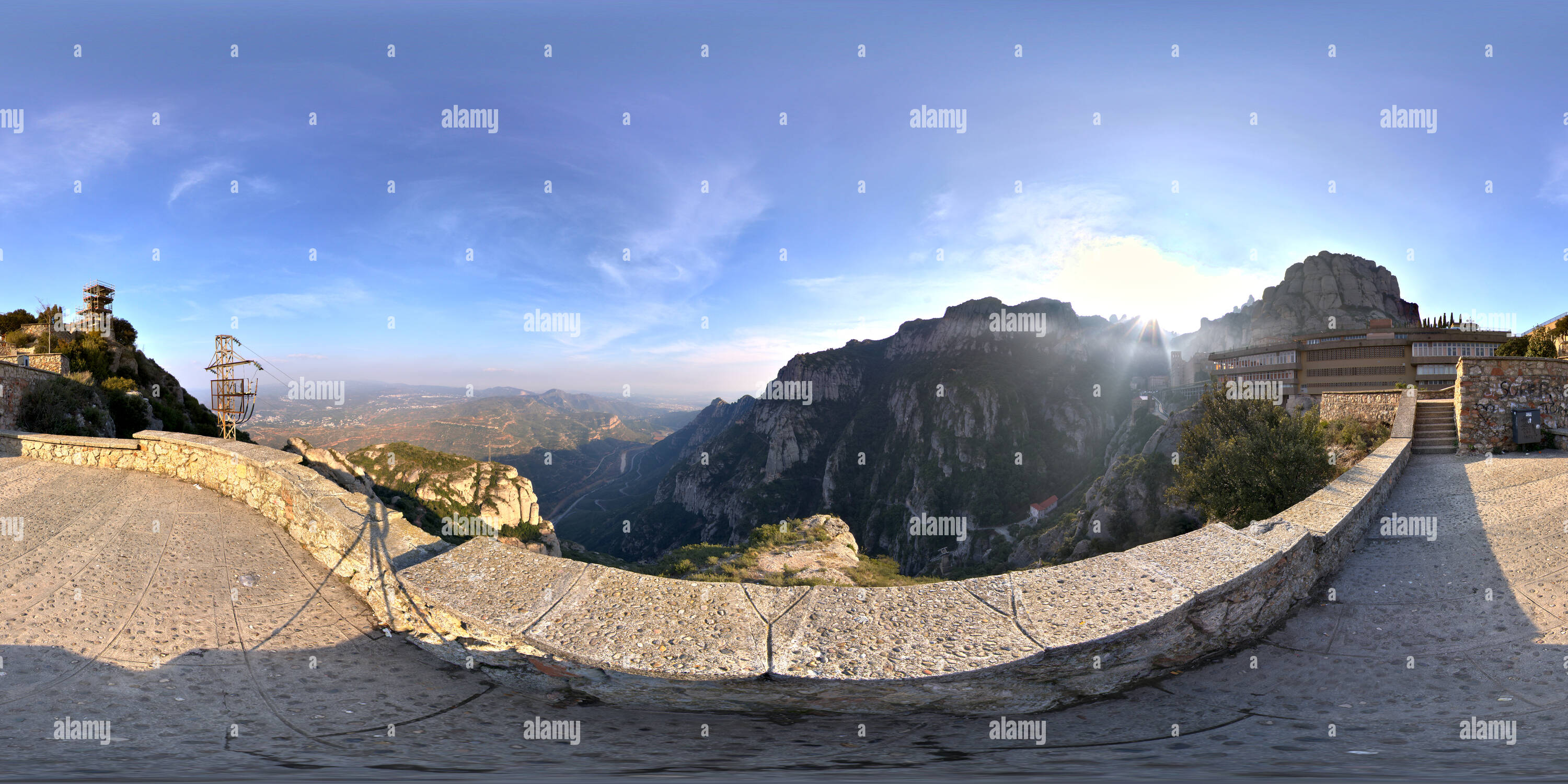 Vue panoramique à 360° de L'Espagne, Montserrat Environs