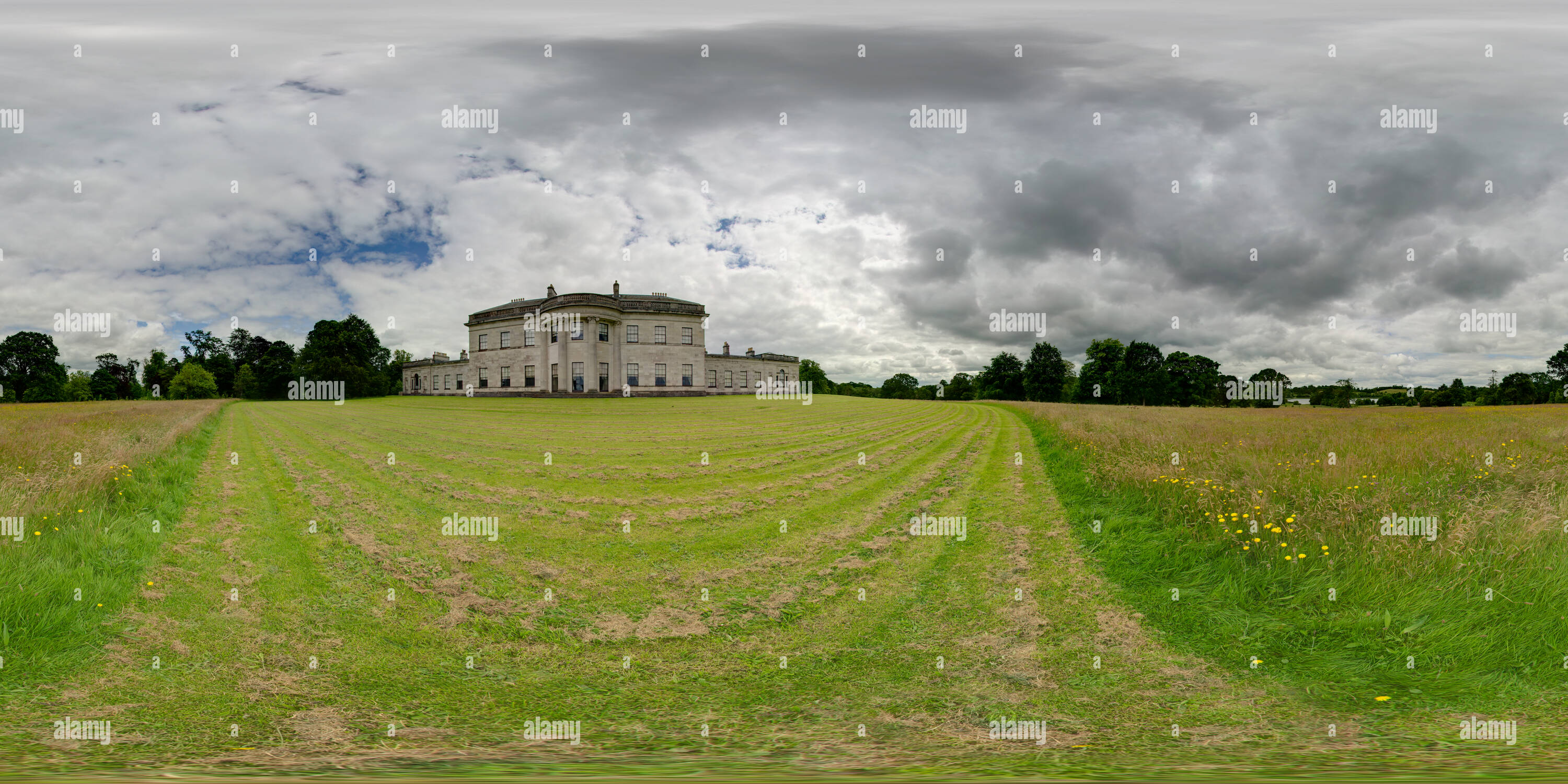 Vue panoramique à 360° de Castle Coole # 8 - Pelouse Arrière