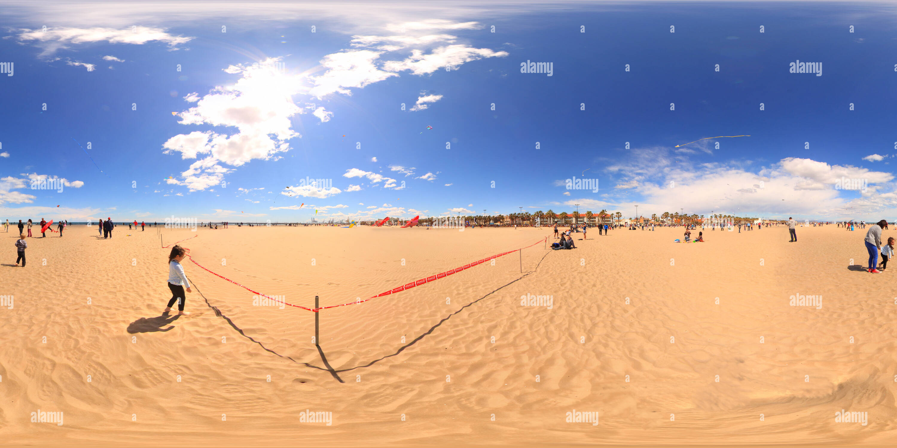 Vue panoramique à 360° de Valencia Kite Festival 2012