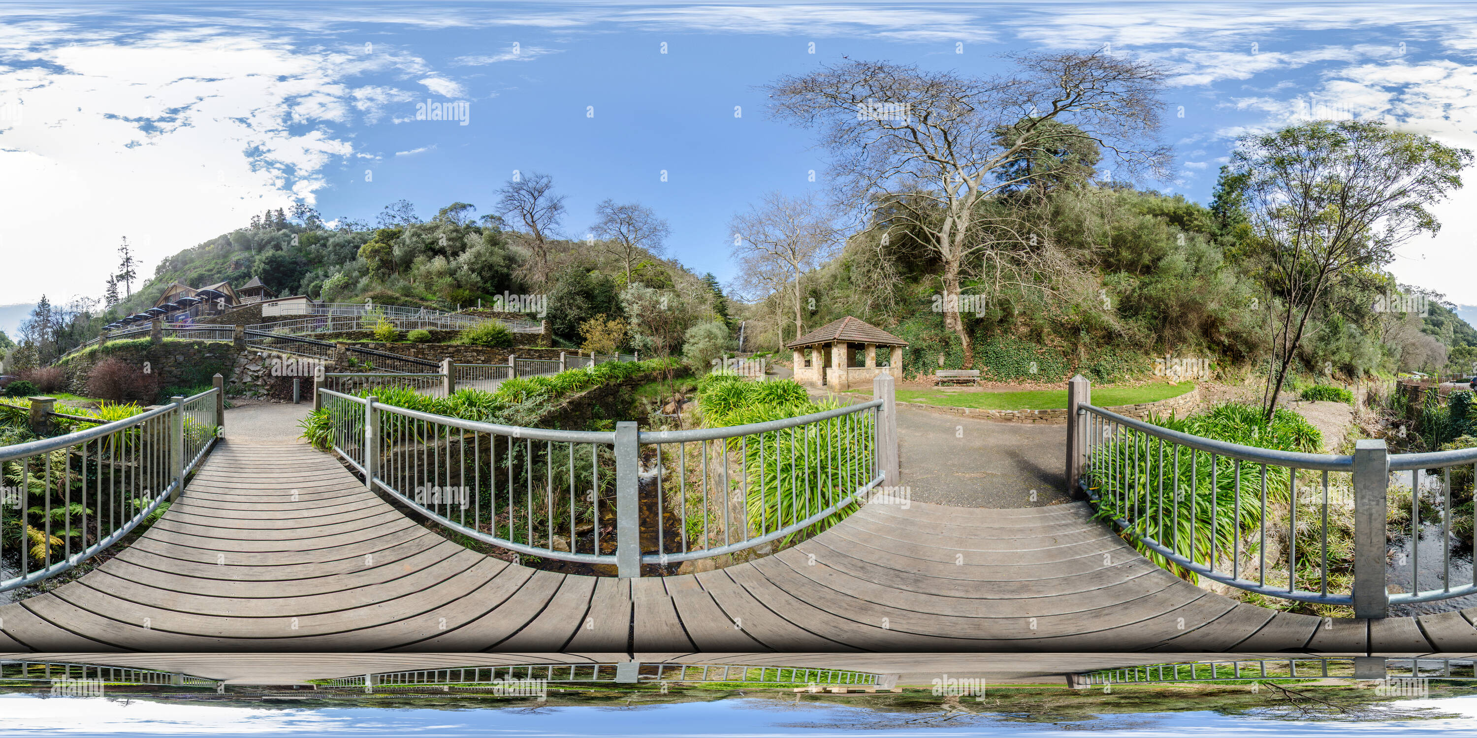 Vue panoramique à 360° de Waterfall Gully Bridge