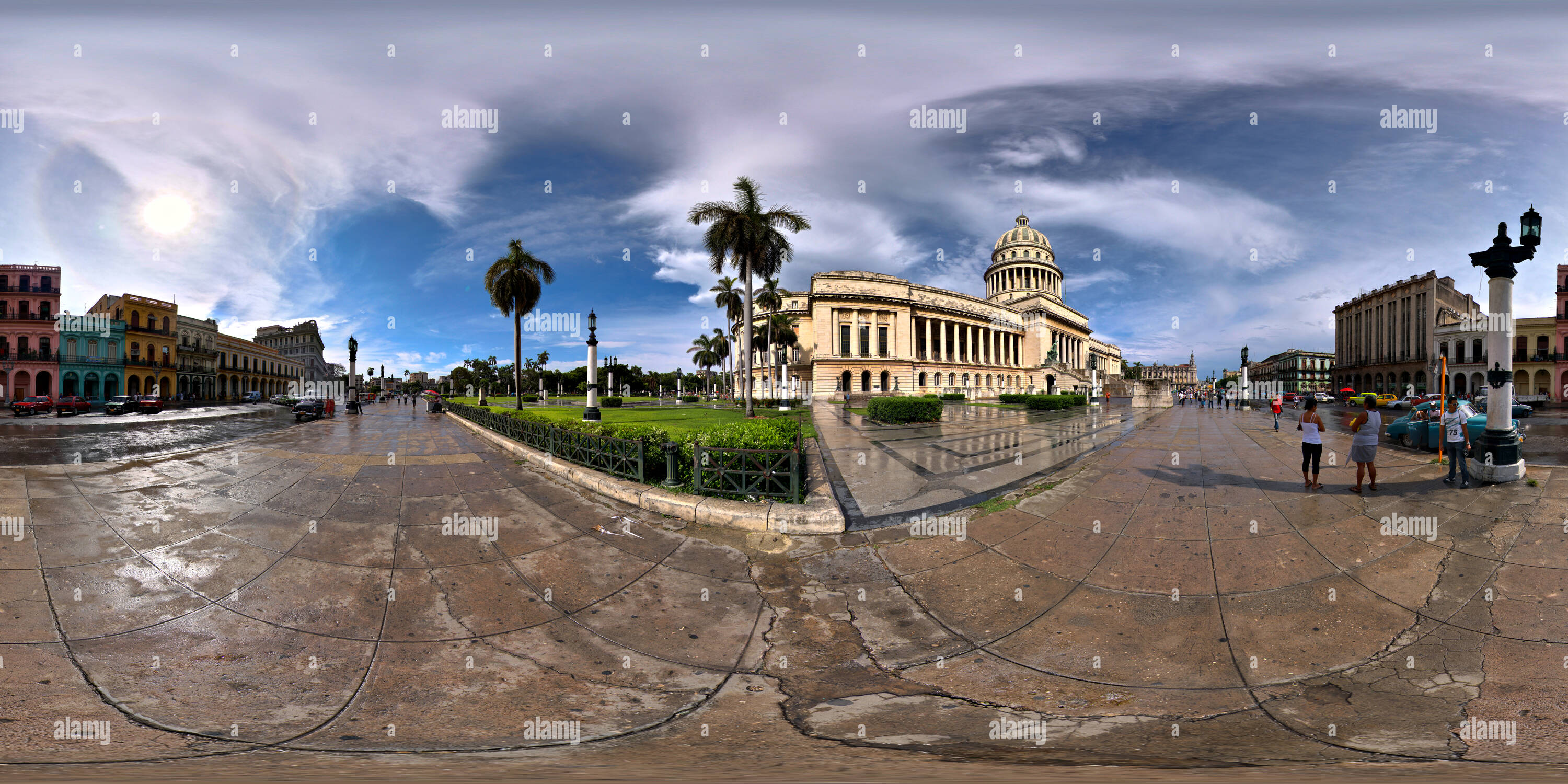 Vue panoramique à 360° de Cuba, La Havane, El Capitolio