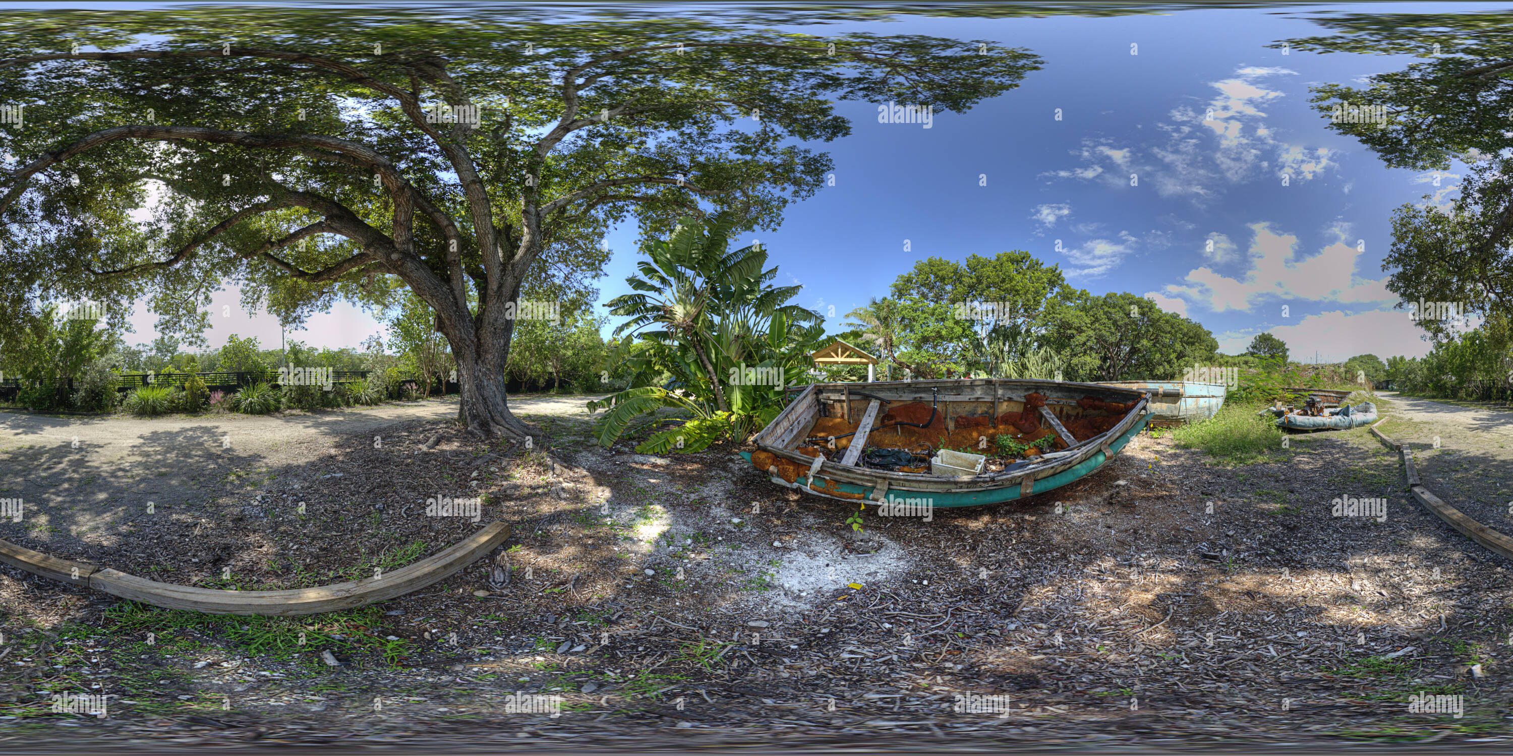 Vue panoramique à 360° de Bateaux de réfugiés cubains Key West 1