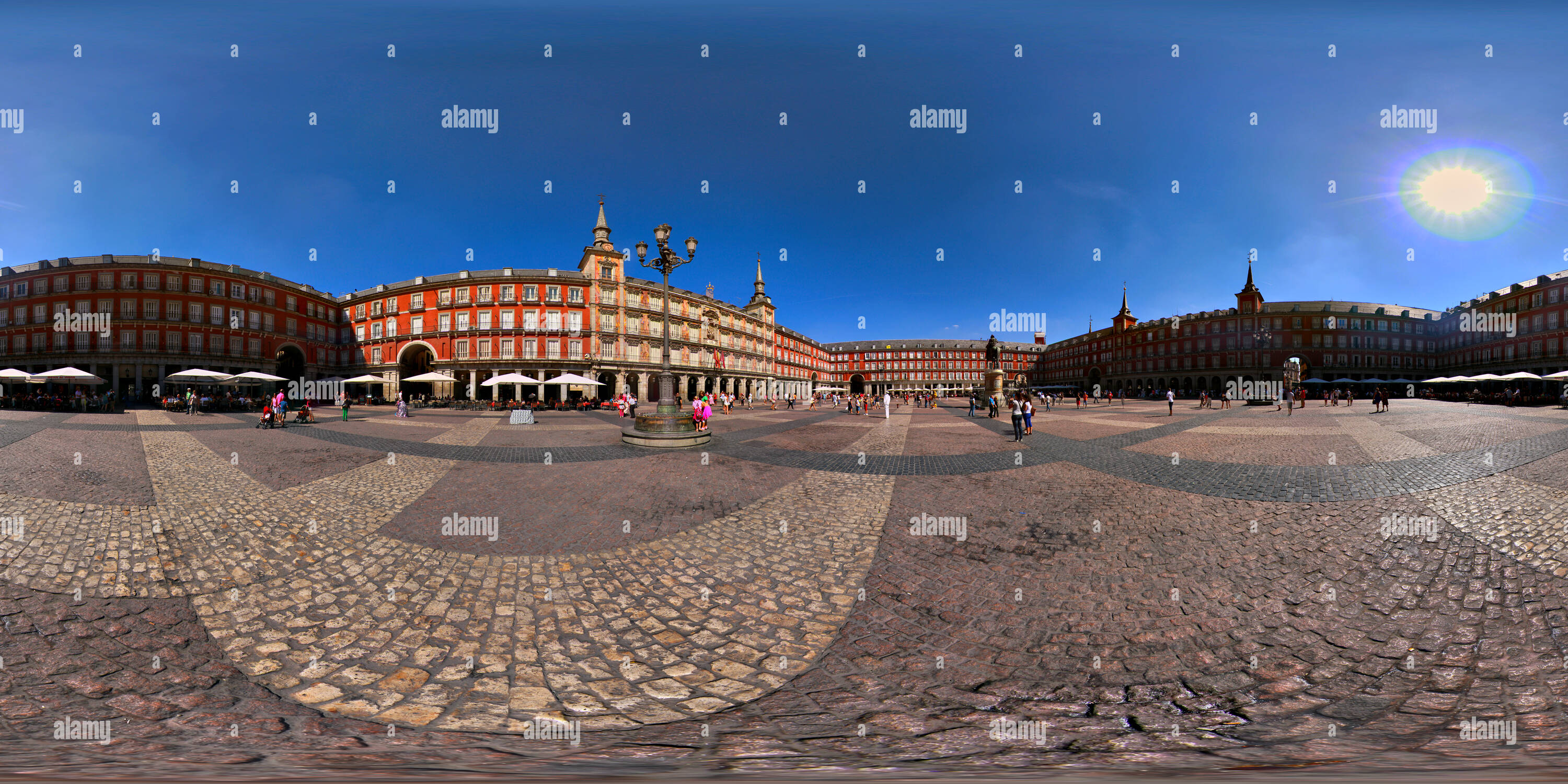 Vue panoramique à 360° de Espagne, Madrid, Plaza Mayor