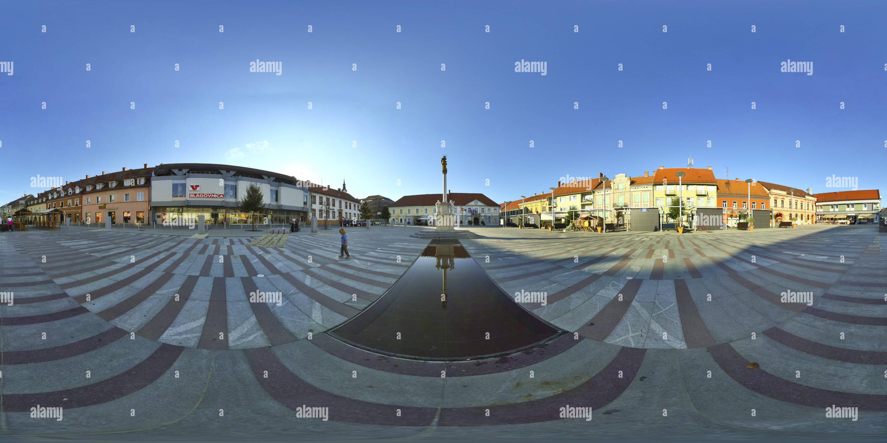 Vue panoramique à 360° de Place principale à Ljutomer