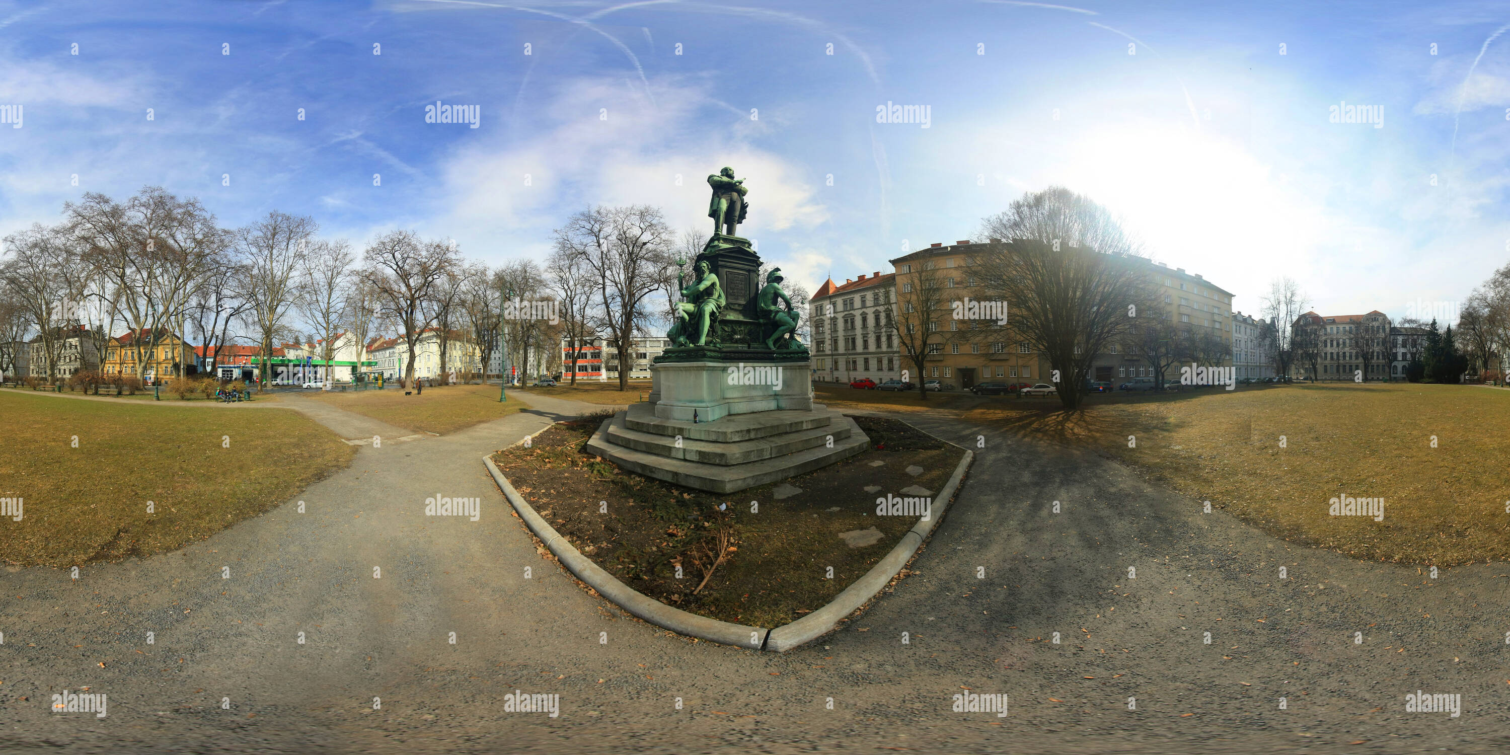 Vue panoramique à 360° de Statue de l'amiral autrichien Wilhelm Freiherr von Tegetthoff