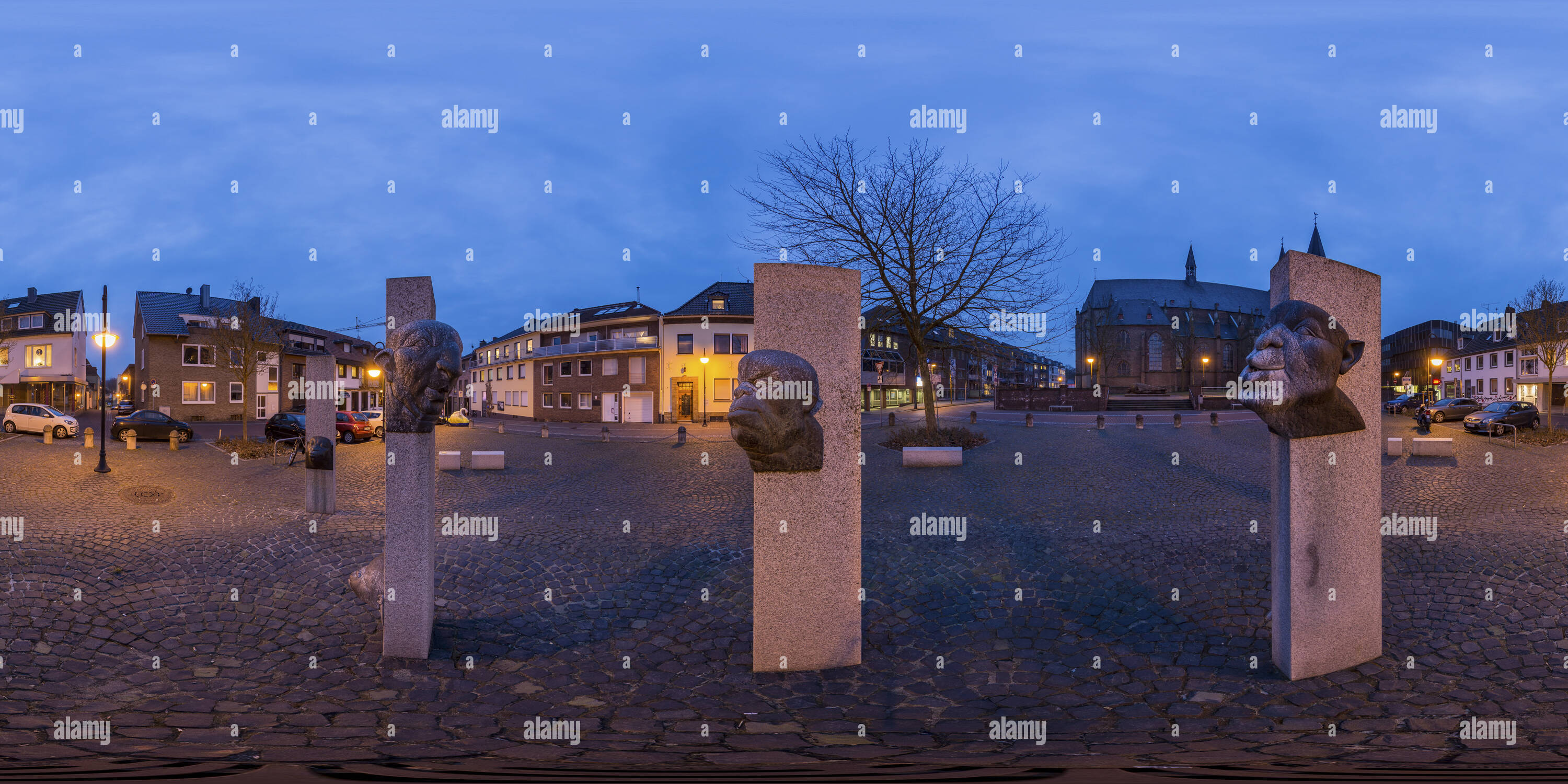 Vue panoramique à 360° de Narrenbrunnen à Clèves