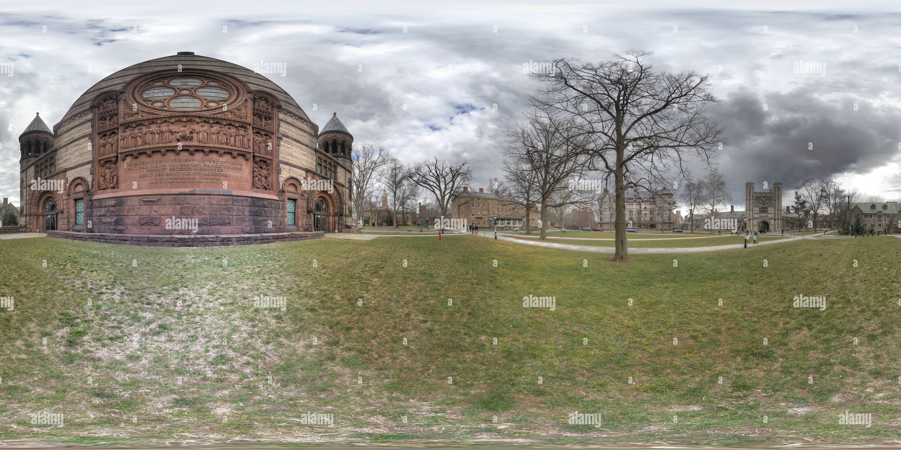 Vue panoramique à 360° de Alexander Hall - l'Université de Princeton
