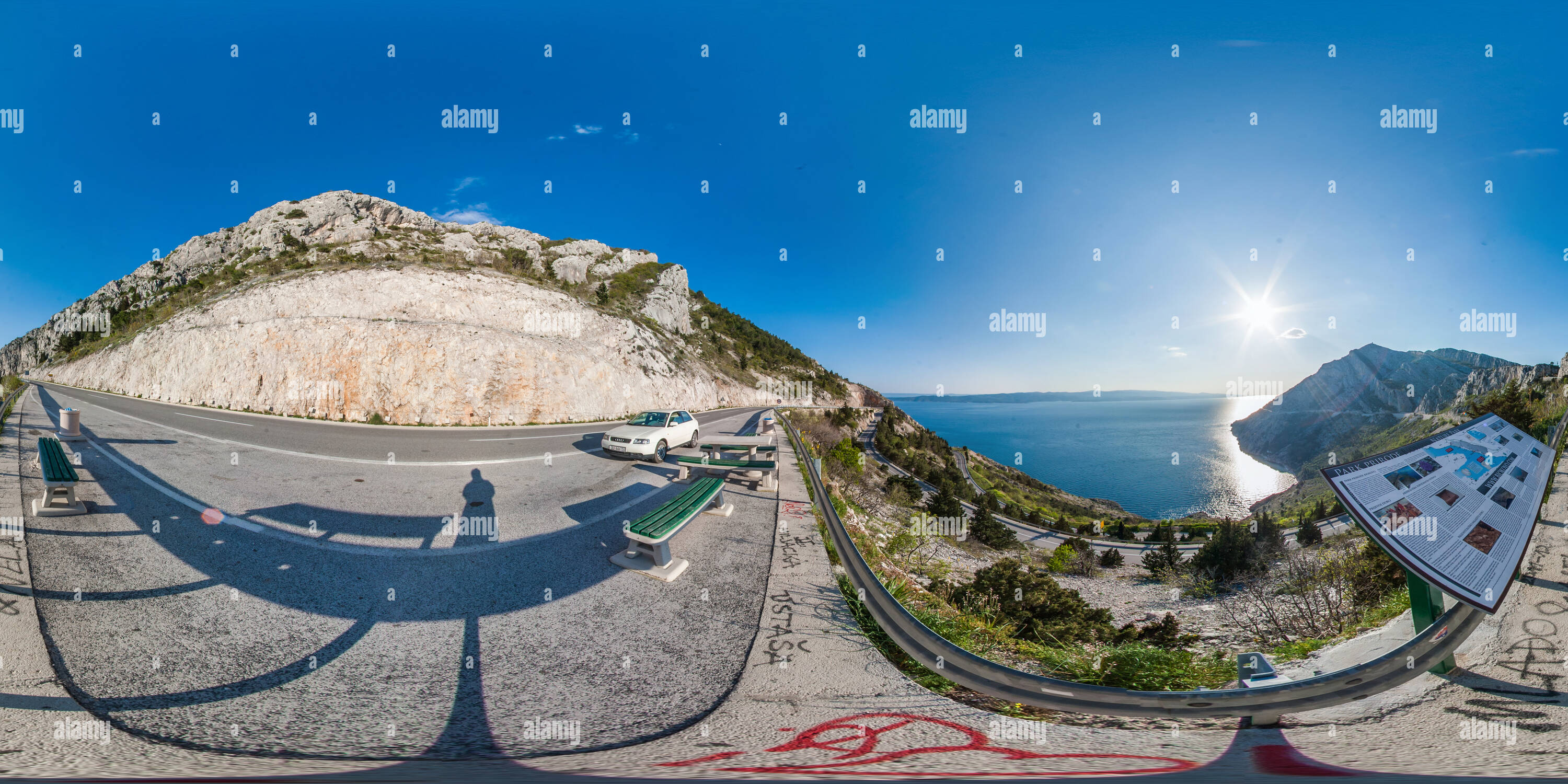 Vue panoramique à 360° de Vrulje, Makarska