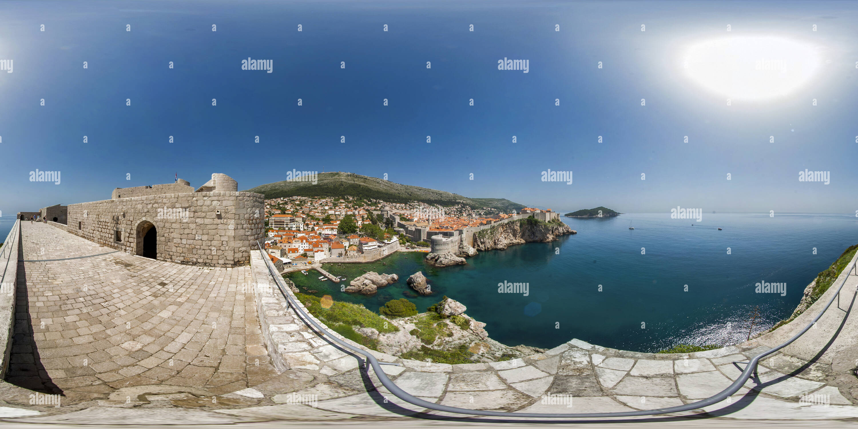 Vue panoramique à 360° de À partir de fort Lovrjenac Dubrovnik