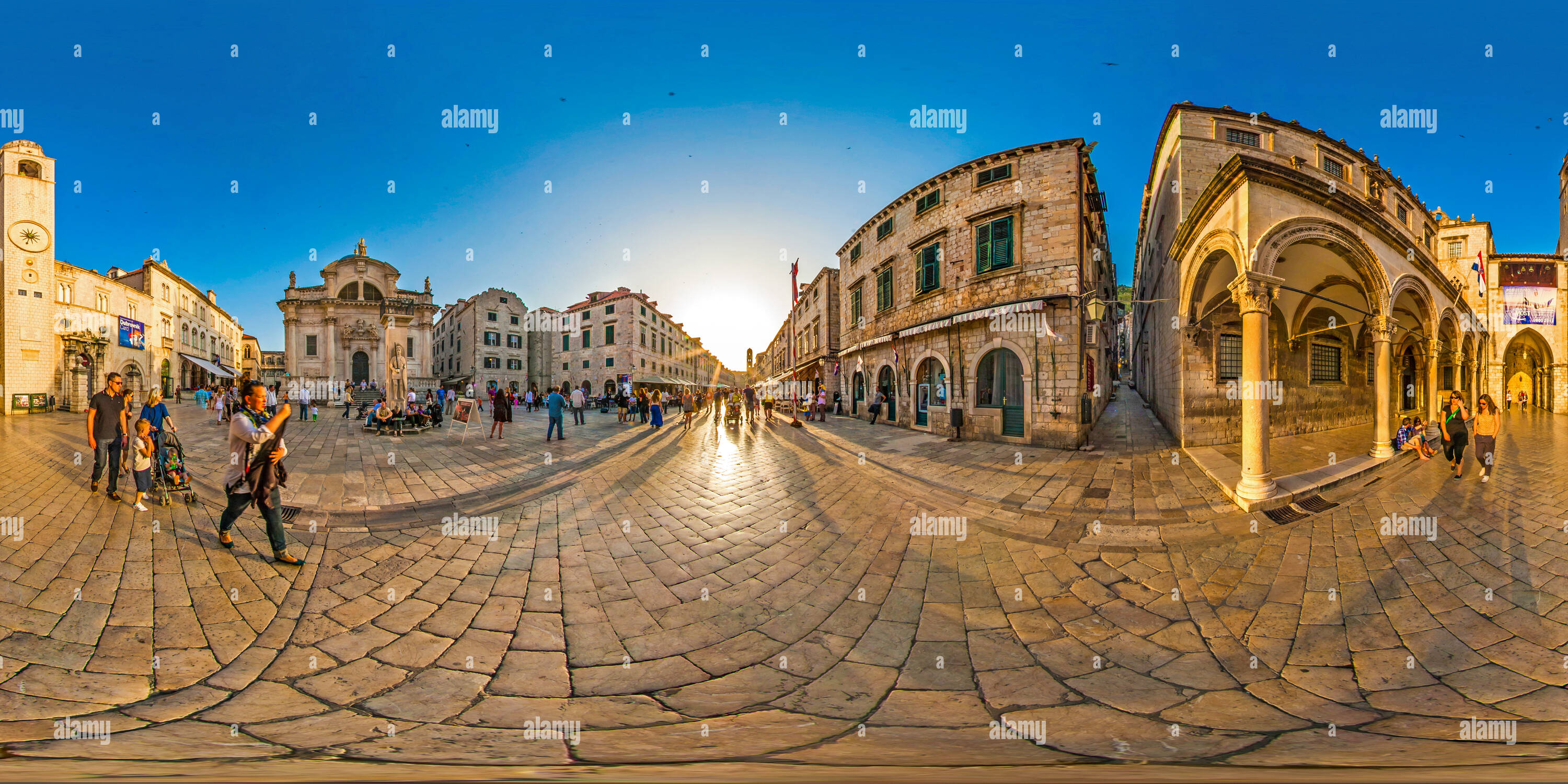 Vue panoramique à 360° de Stradun