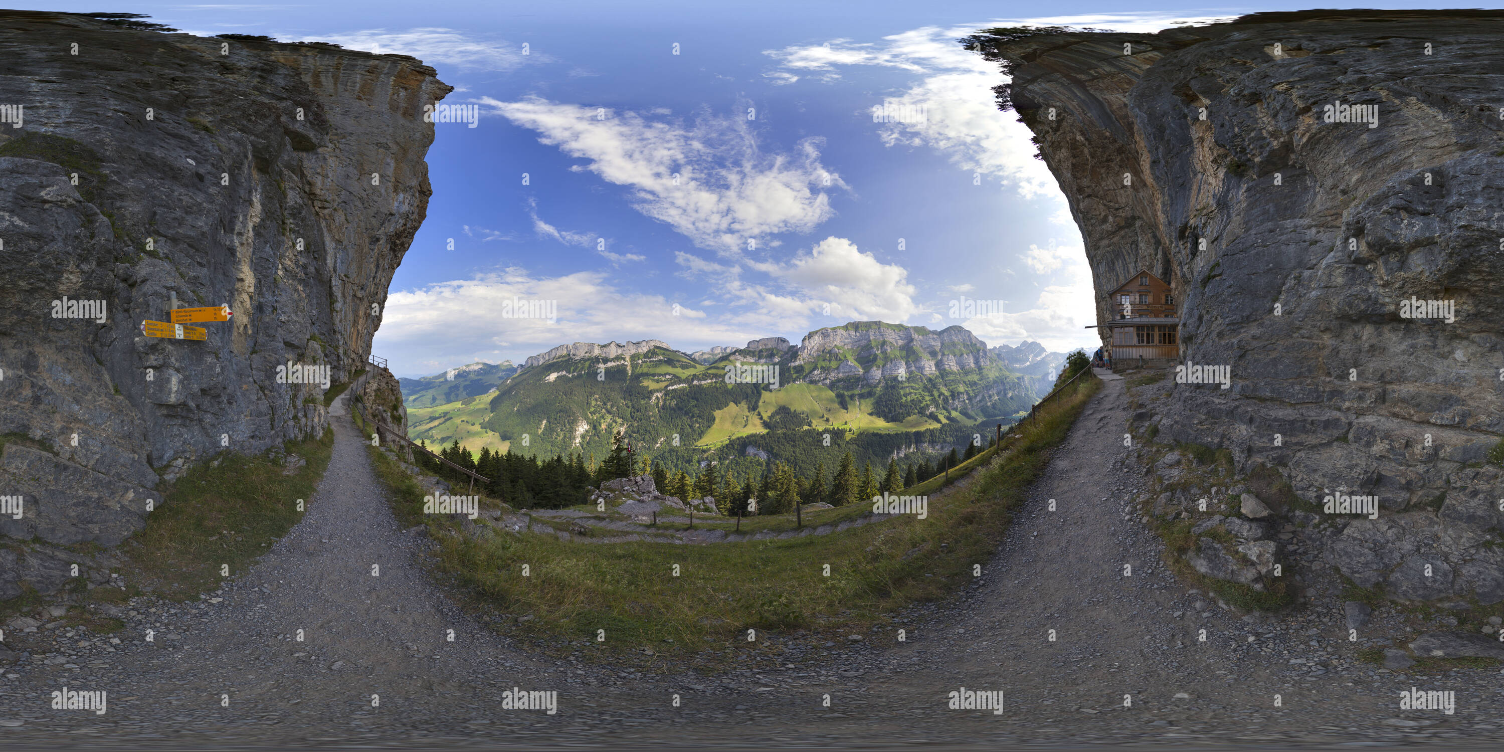 Vue panoramique à 360° de Aescher-Wildkirchli