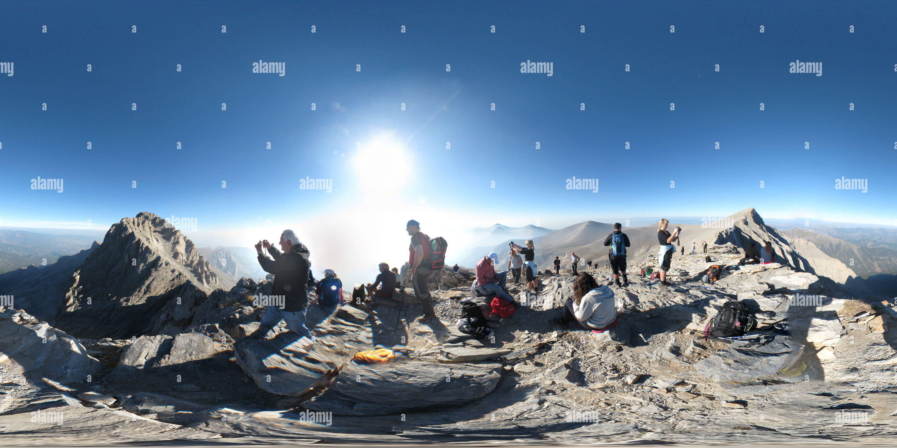 Vue panoramique à 360° de Le mont Olympe - Sommet Skala