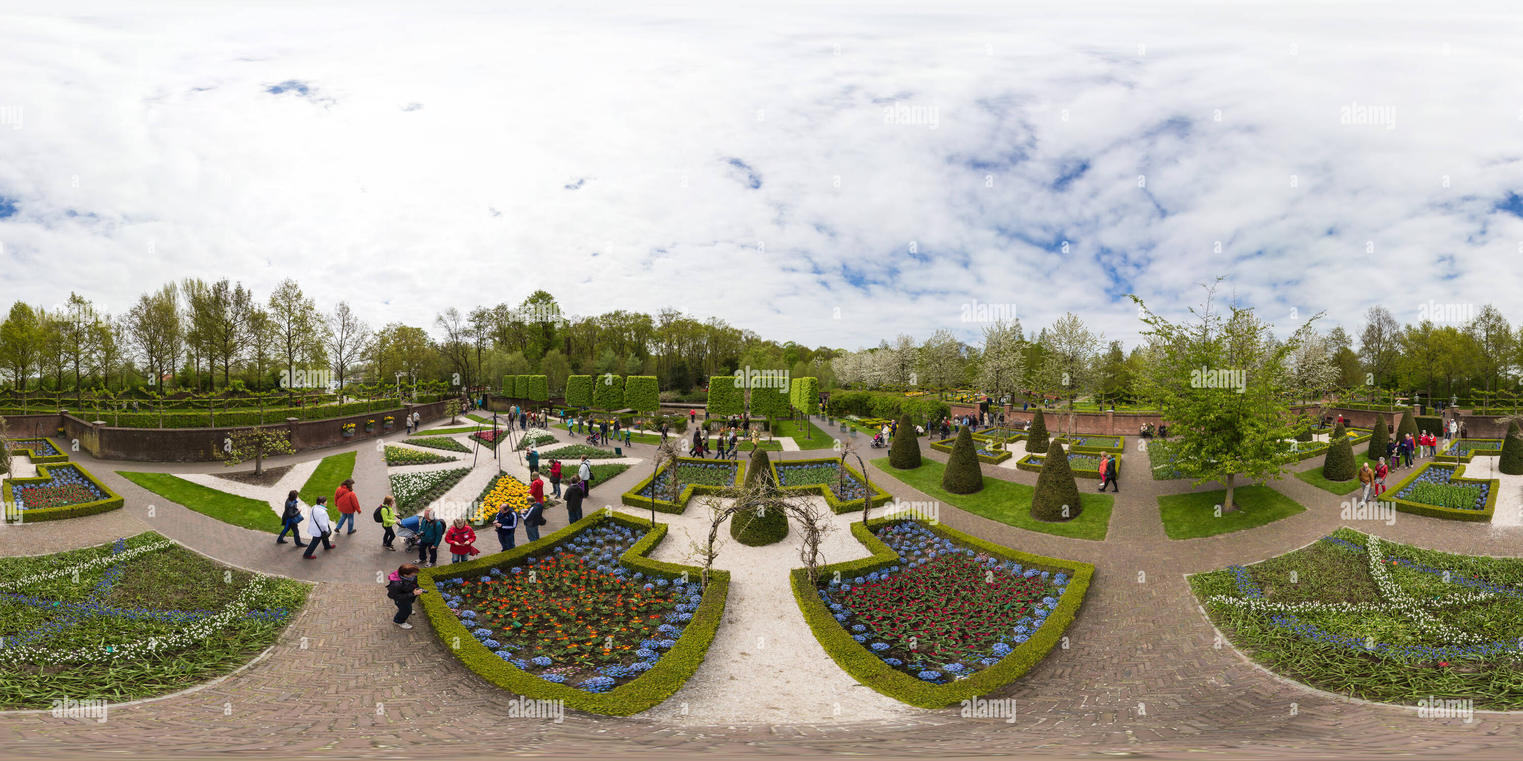 Vue panoramique à 360° de Jardin de Keukenhof