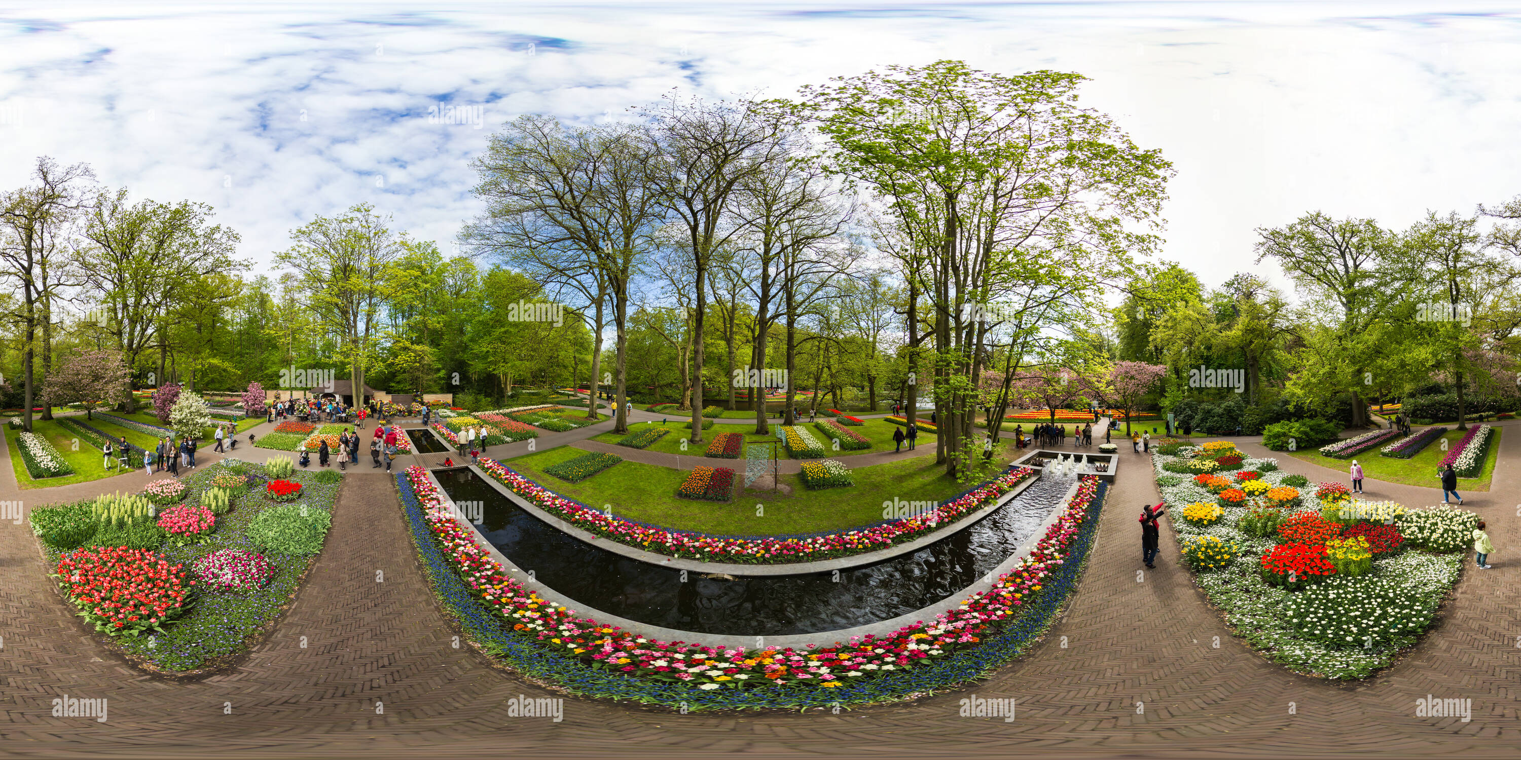 Vue panoramique à 360° de Keukenhof