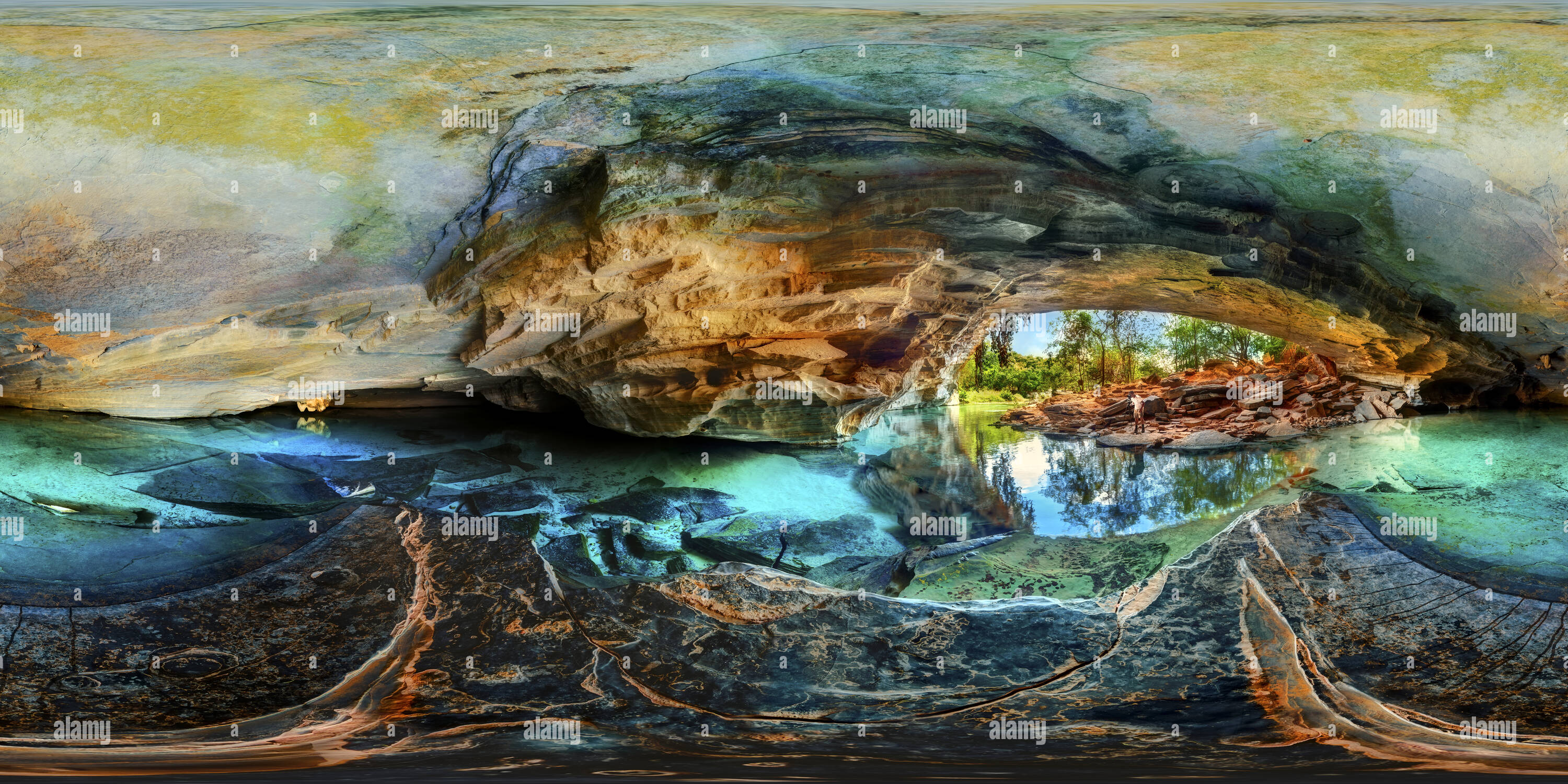 Vue panoramique à 360° de Grotte Pratinha