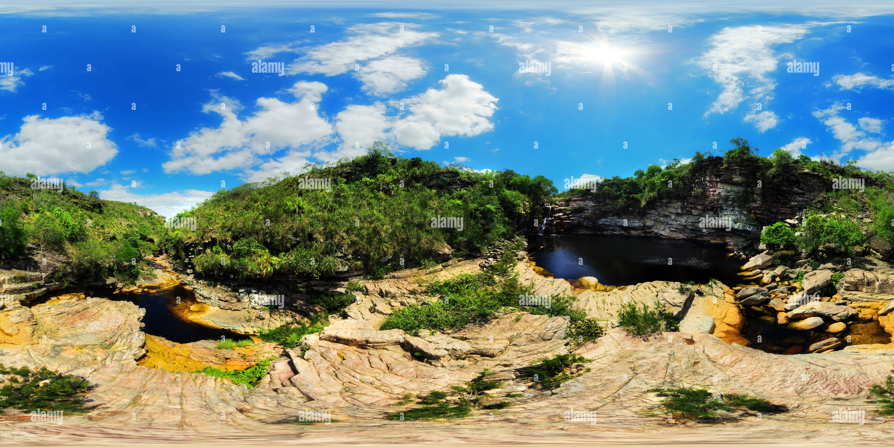 Vue panoramique à 360° de Devil's Pool