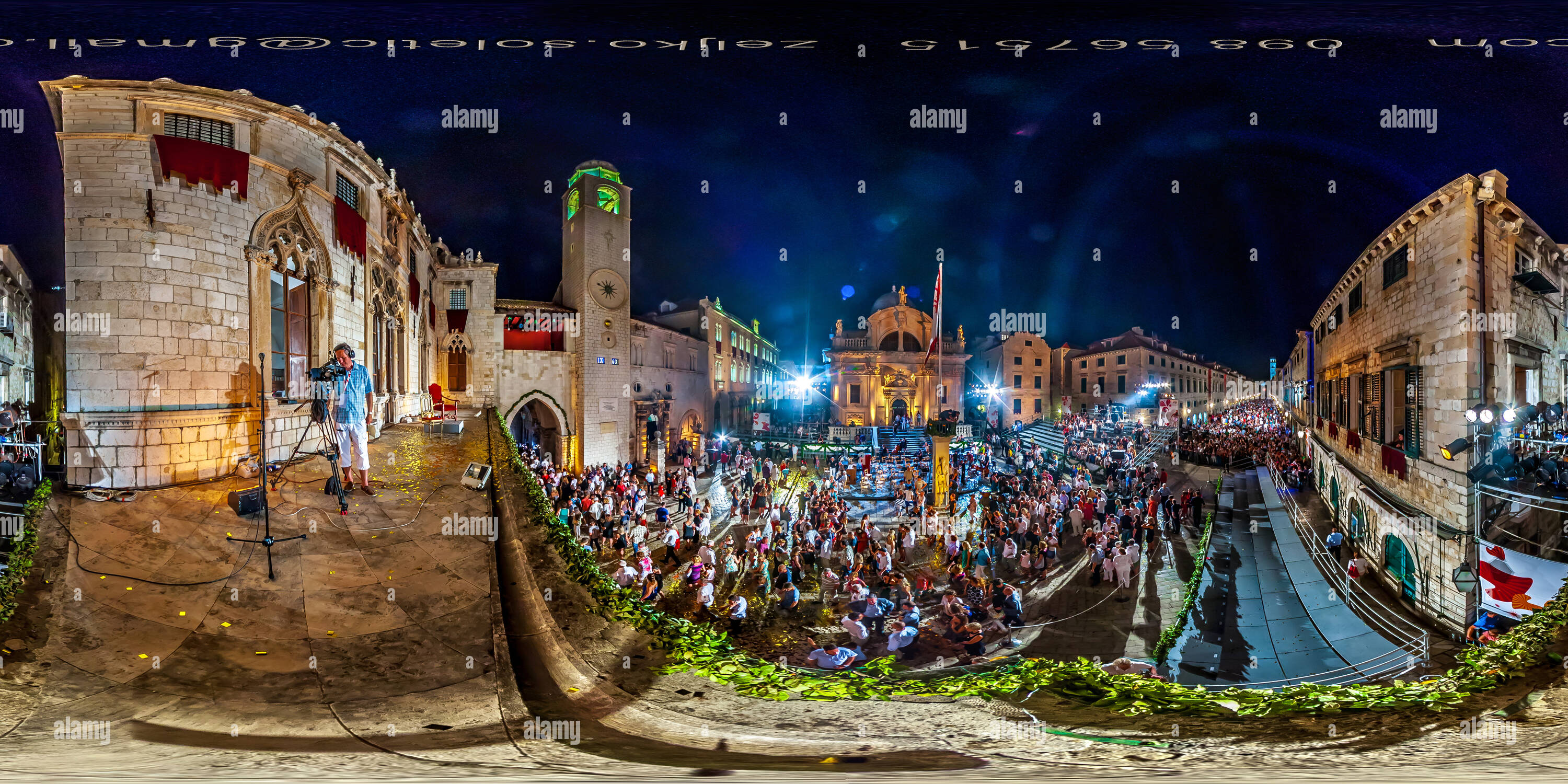 Vue panoramique à 360° de Festival de Dubrovnik en 2013.