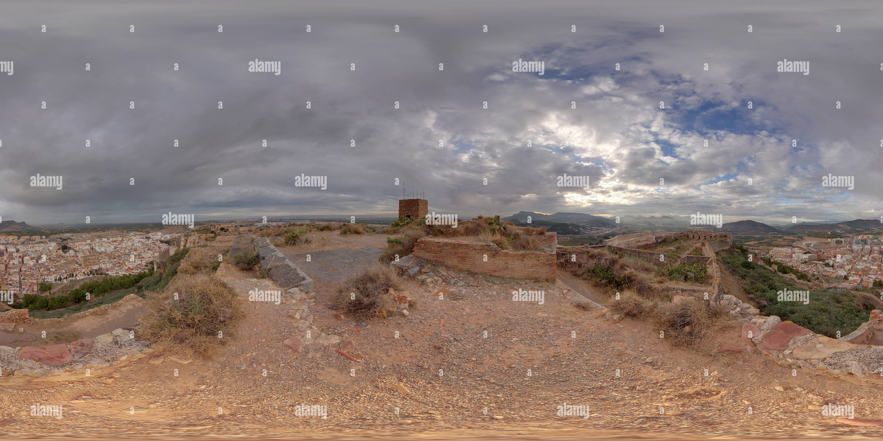 Vue panoramique à 360° de Château de Sagunto - Castillo de Sagunto