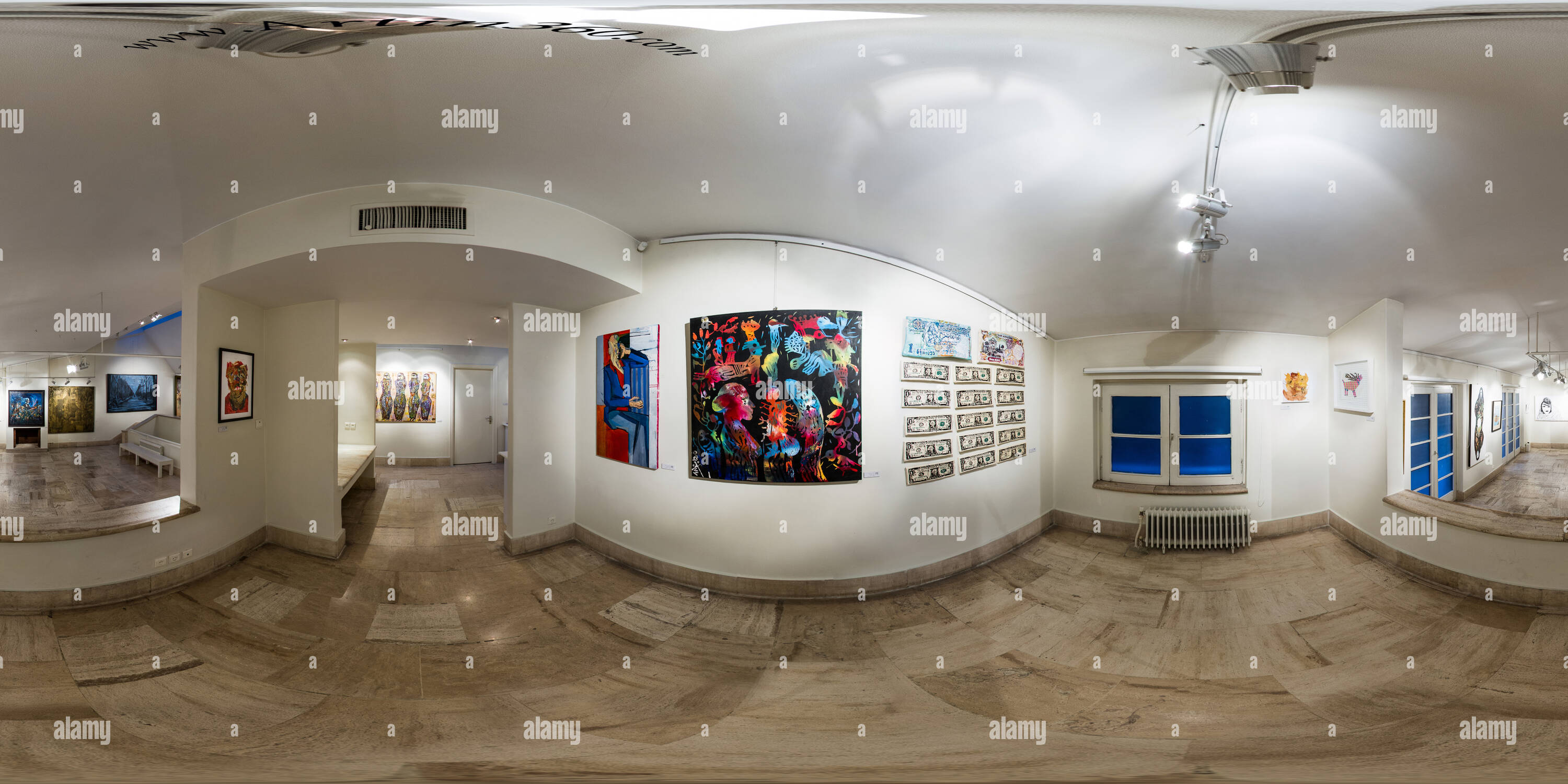 Vue panoramique à 360° de Galerie d'Art au henné. janv. févr. 2014 Exposition de peinture 02 Annuel