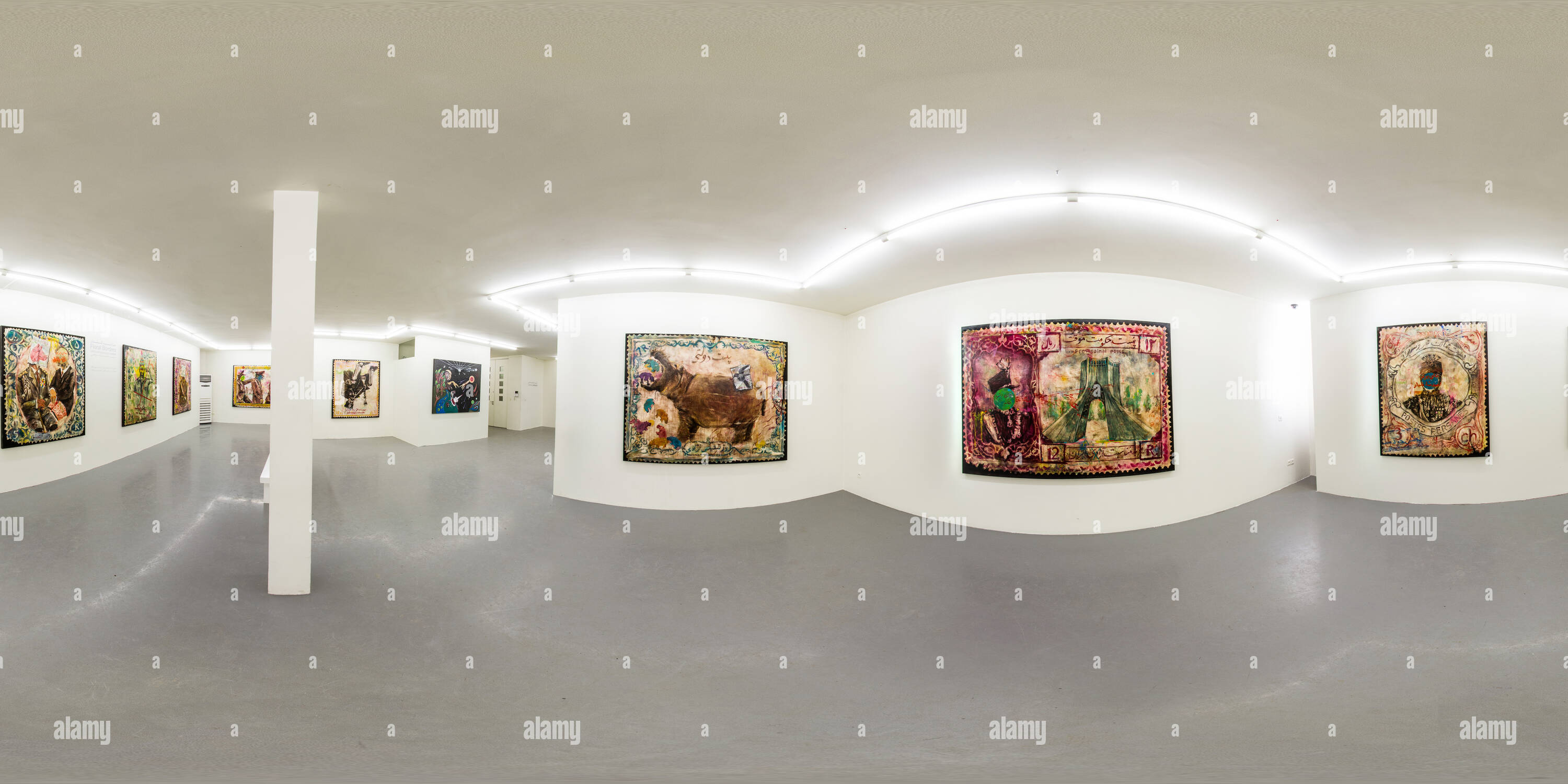 Vue panoramique à 360° de Etemad Art Gallery févr. 2014 Saeed Mohamadzadeh Nodehi Frontières Floral 01