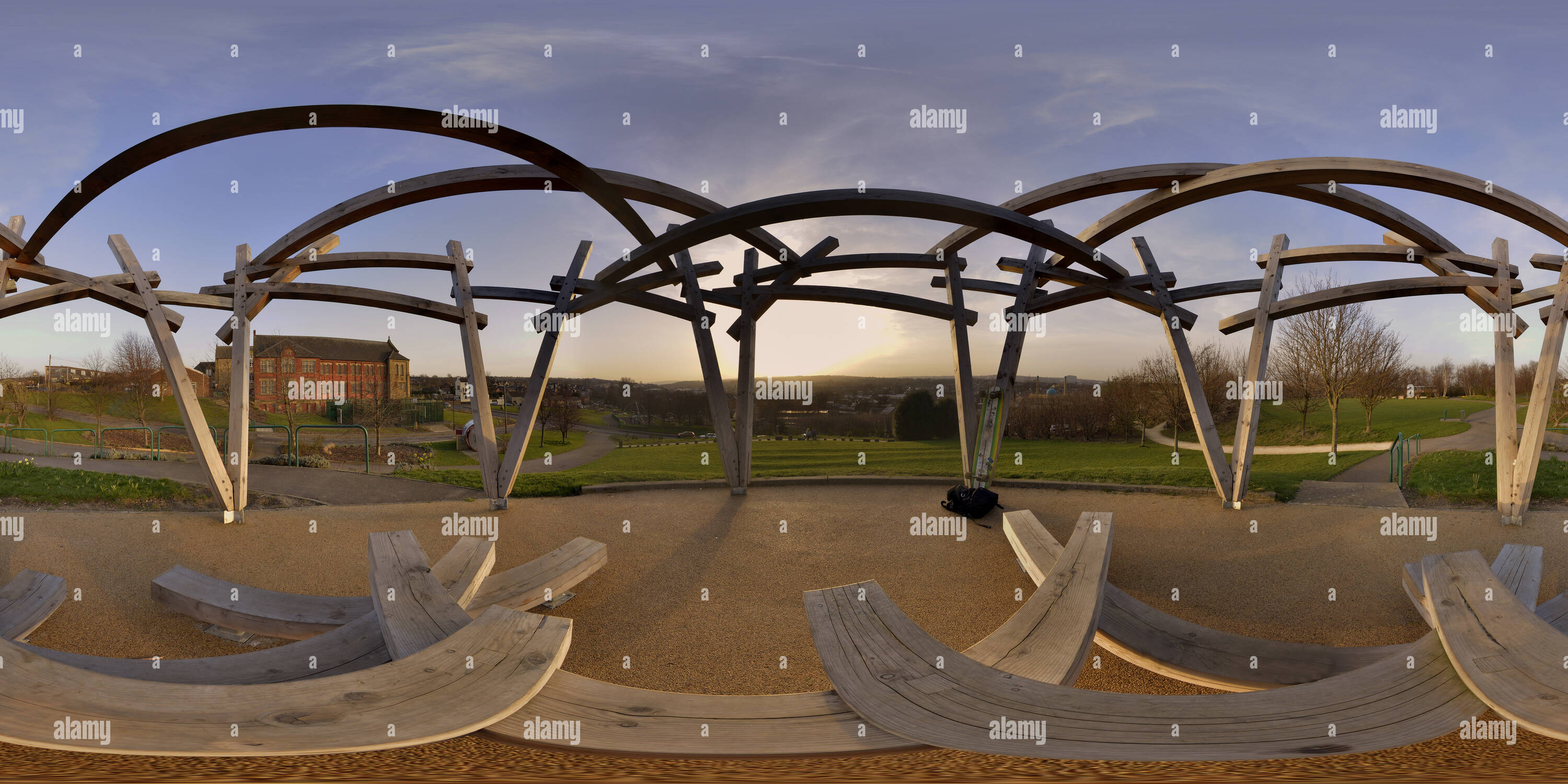 Vue panoramique à 360° de Parc du Millénaire Heeley Sheffield UK