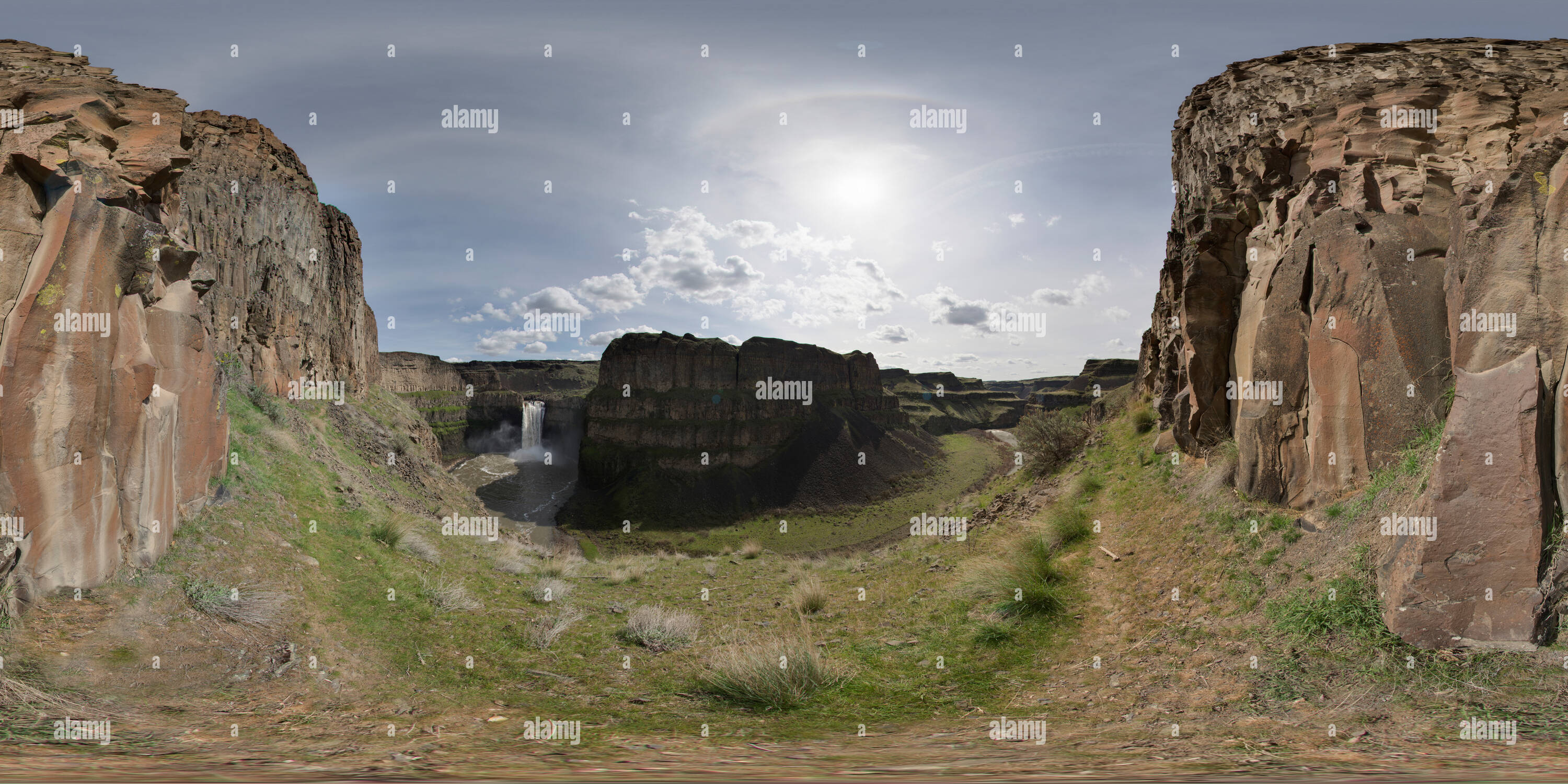 Vue panoramique à 360° de - Chutes Palouse Palouse Falls State Park, Washington State, USA