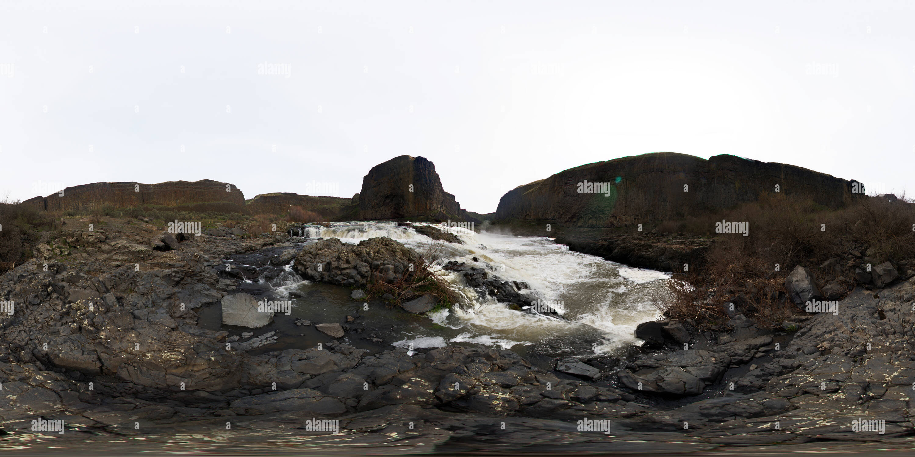 Vue panoramique à 360° de La Palouse Falls - Palouse Falls State Park, Washington State, USA