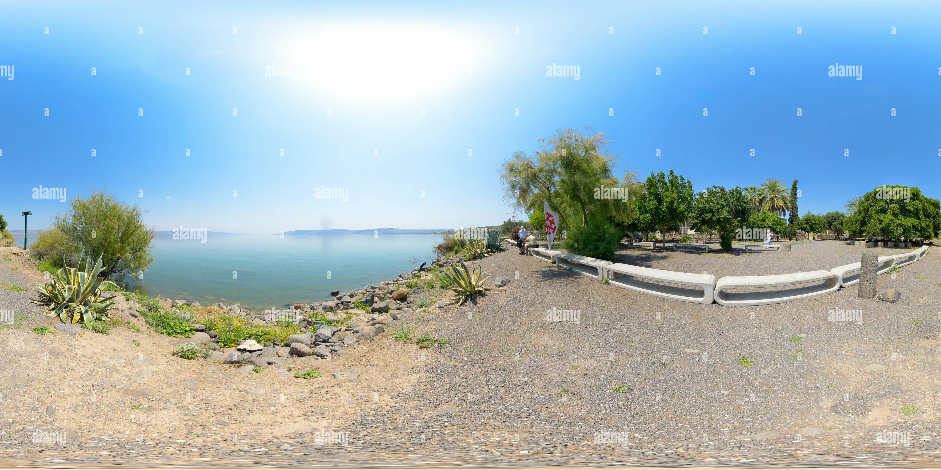 Vue panoramique à 360° de Mer de Galilée, Capharnaüm (Kfar Nahum)