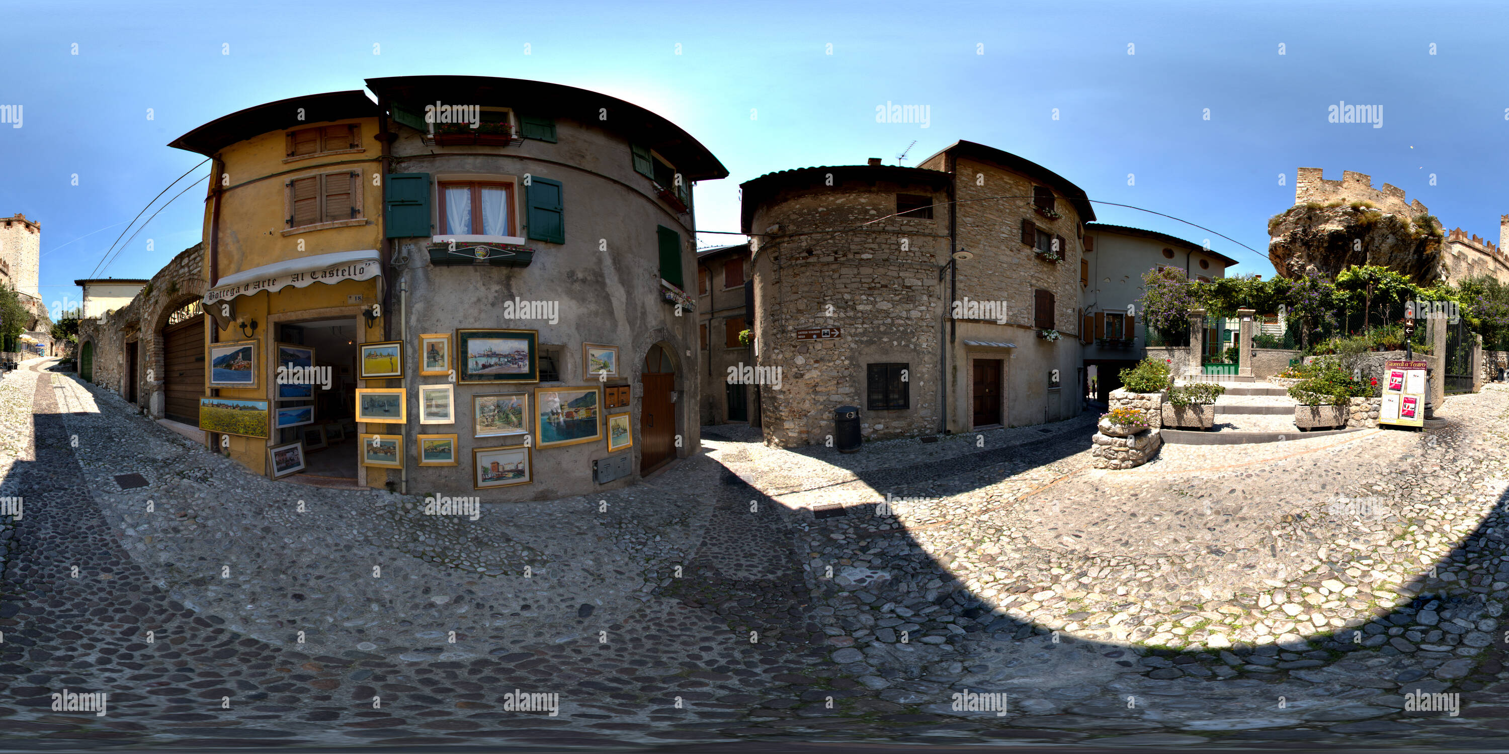 Vue panoramique à 360° de L'Italie, centre de Malcesine