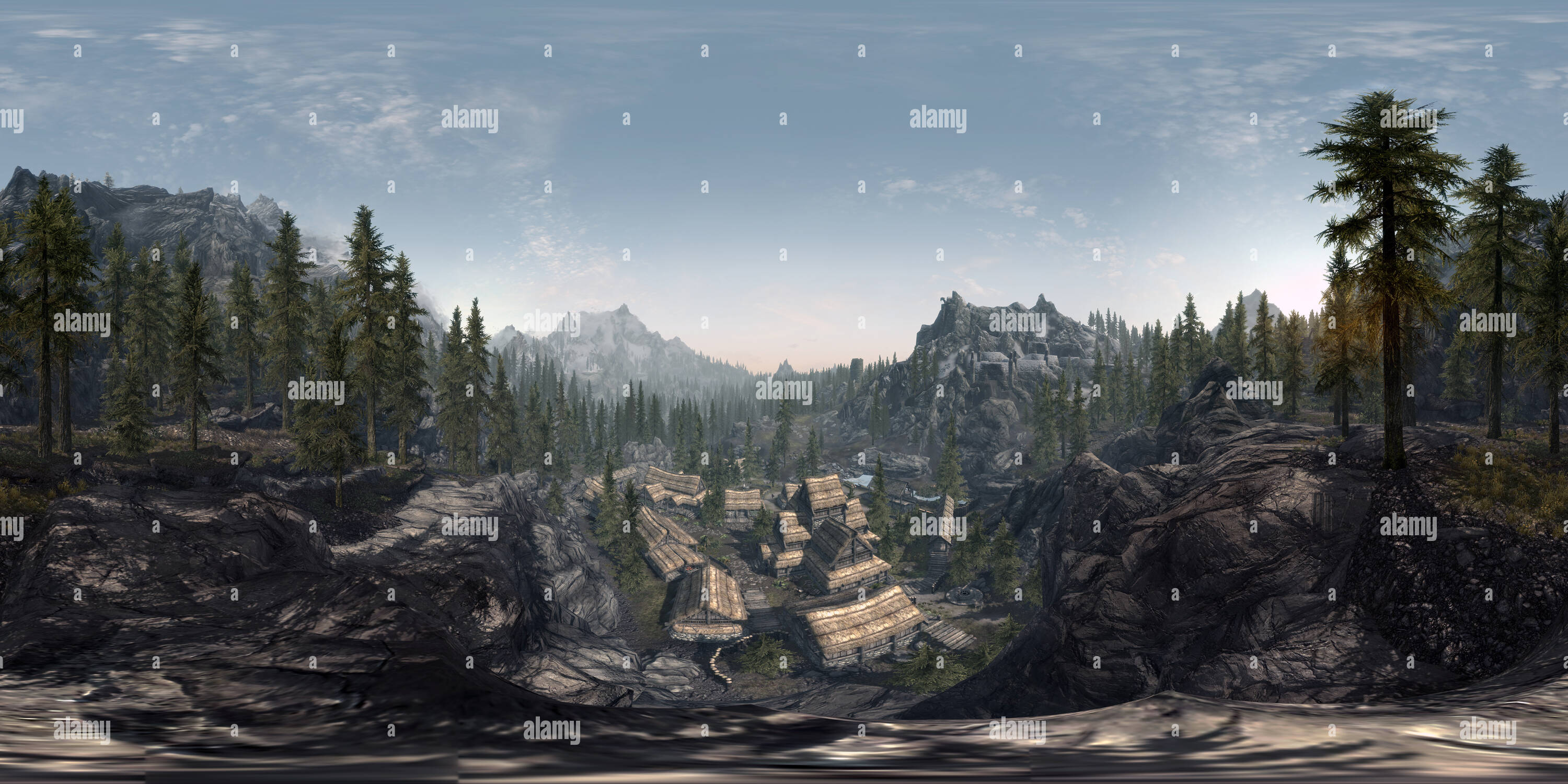 Vue panoramique à 360° de Falkreath - The Elder Scrolls V : Skyrim