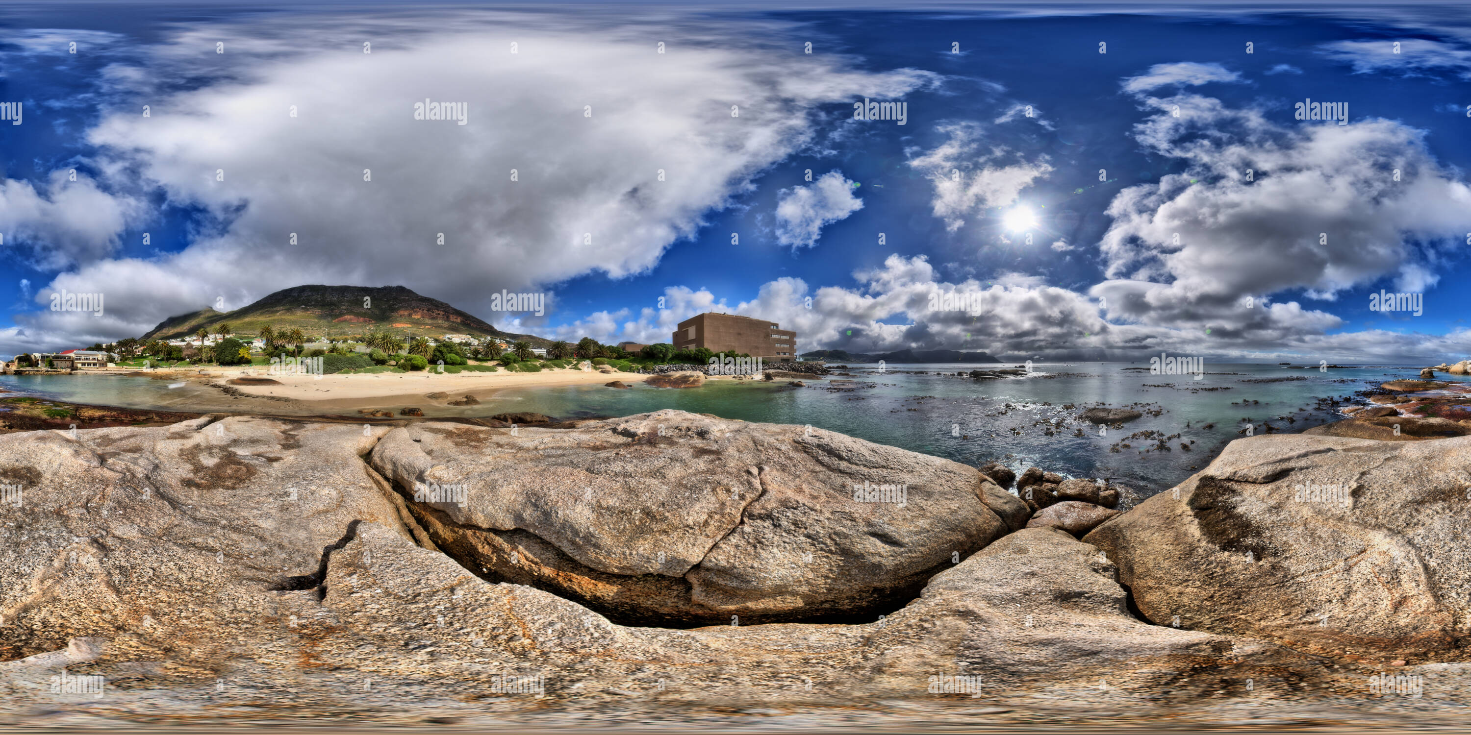 Vue panoramique à 360° de La plage de Boulders 1