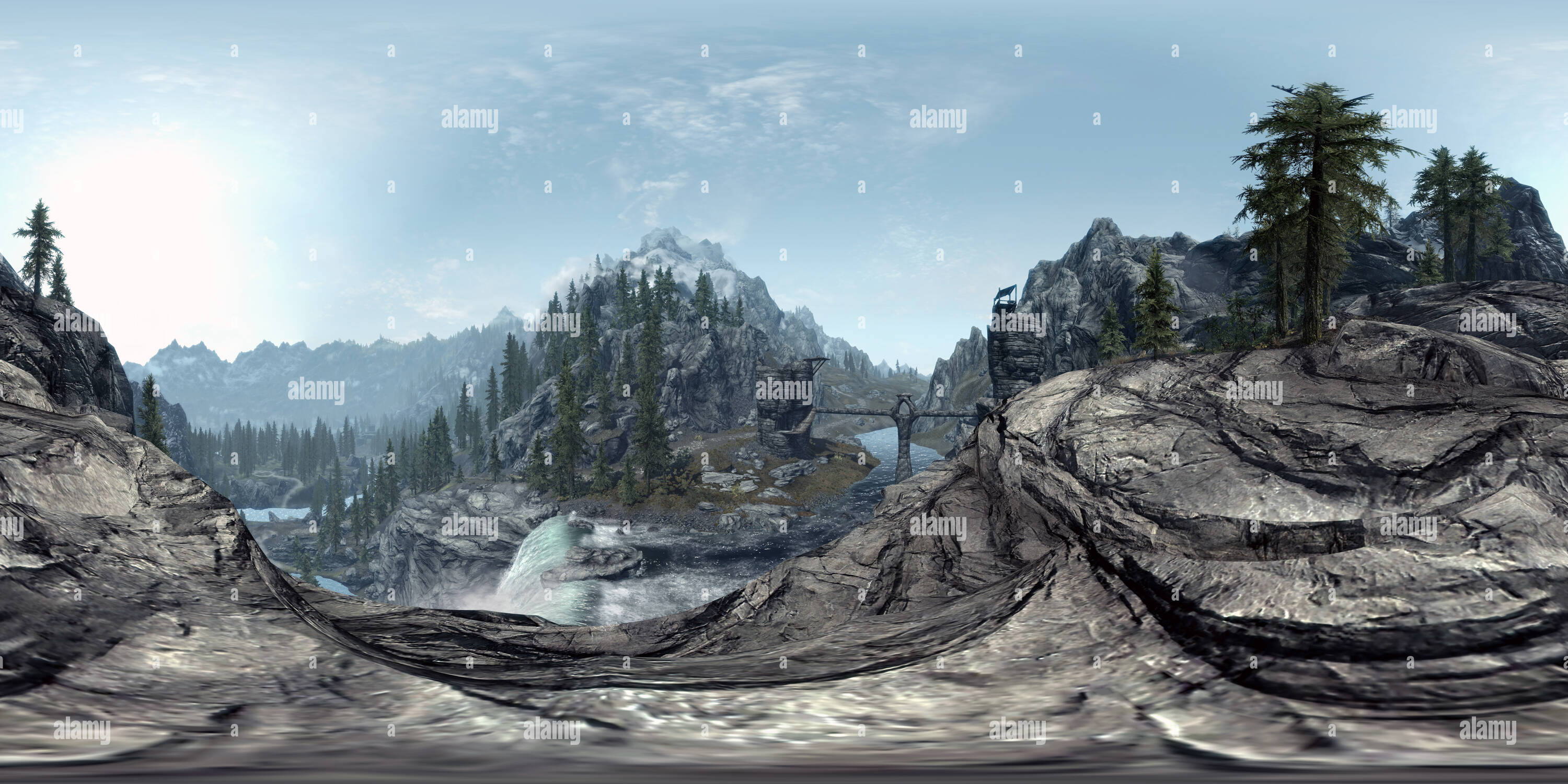 Vue panoramique à 360° de Tours de Valtheim - The Elder Scrolls V : Skyrim