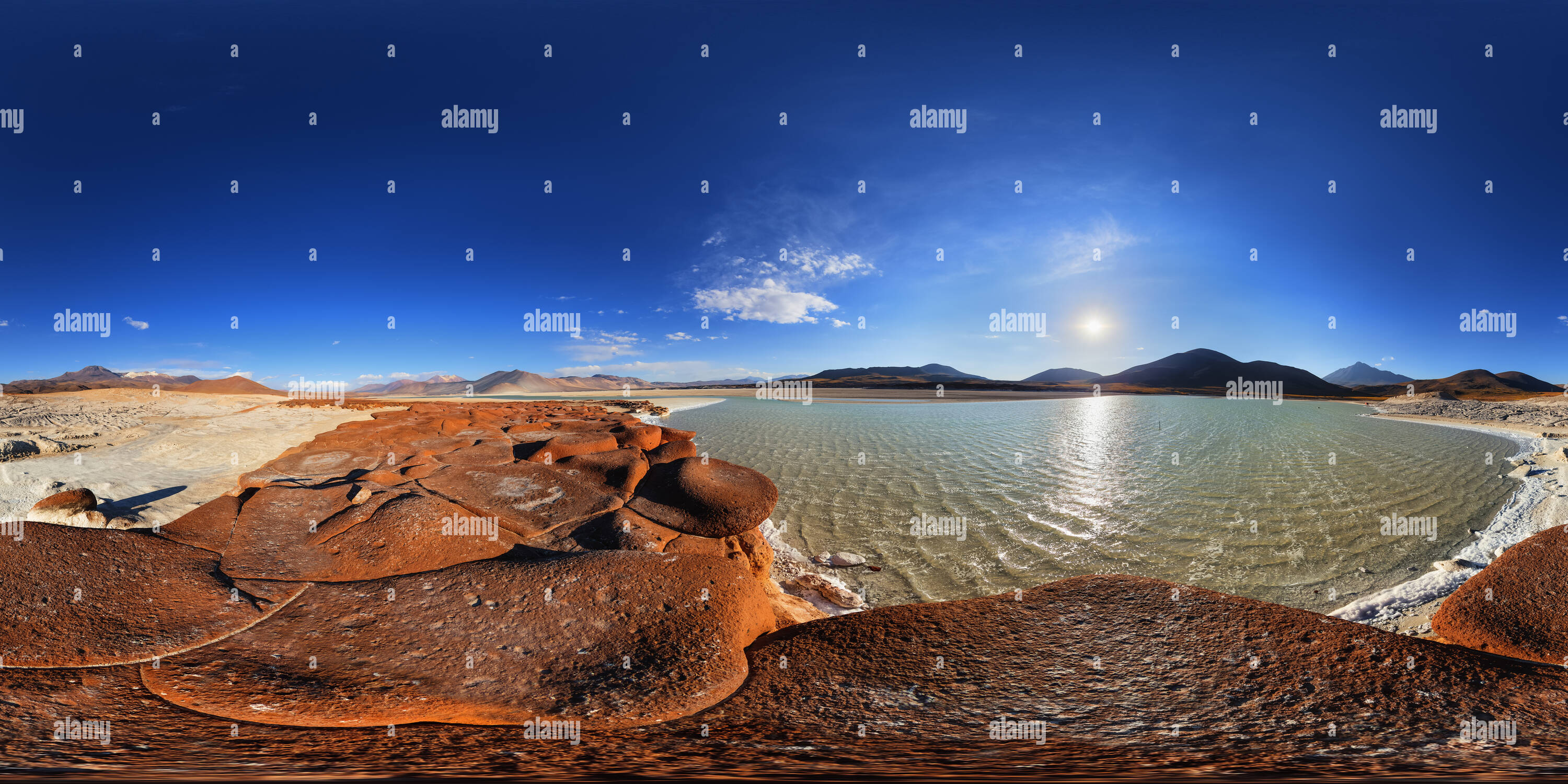 Vue panoramique à 360° de Laguna Piedras Rojas