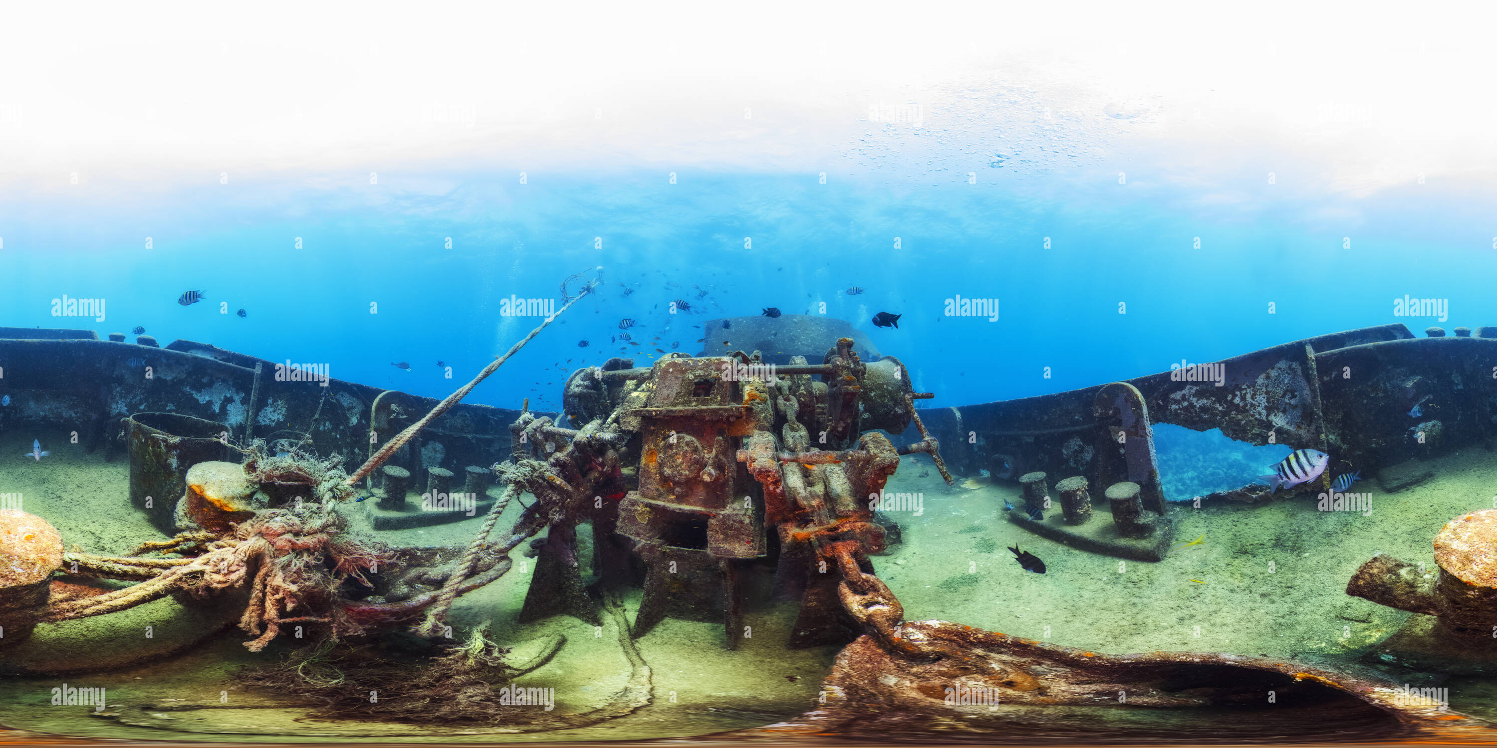 Vue panoramique à 360° de La princesse de l'Atlantique Wreck