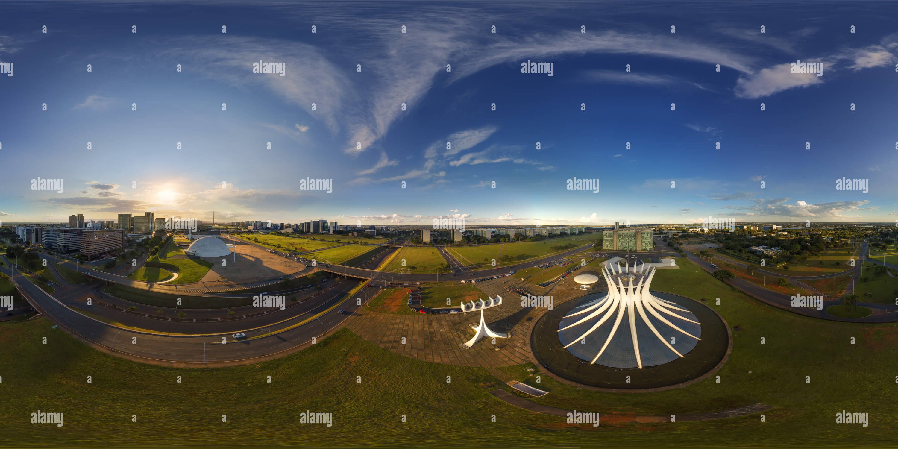 Vue panoramique à 360° de La Cathédrale de Brasilia