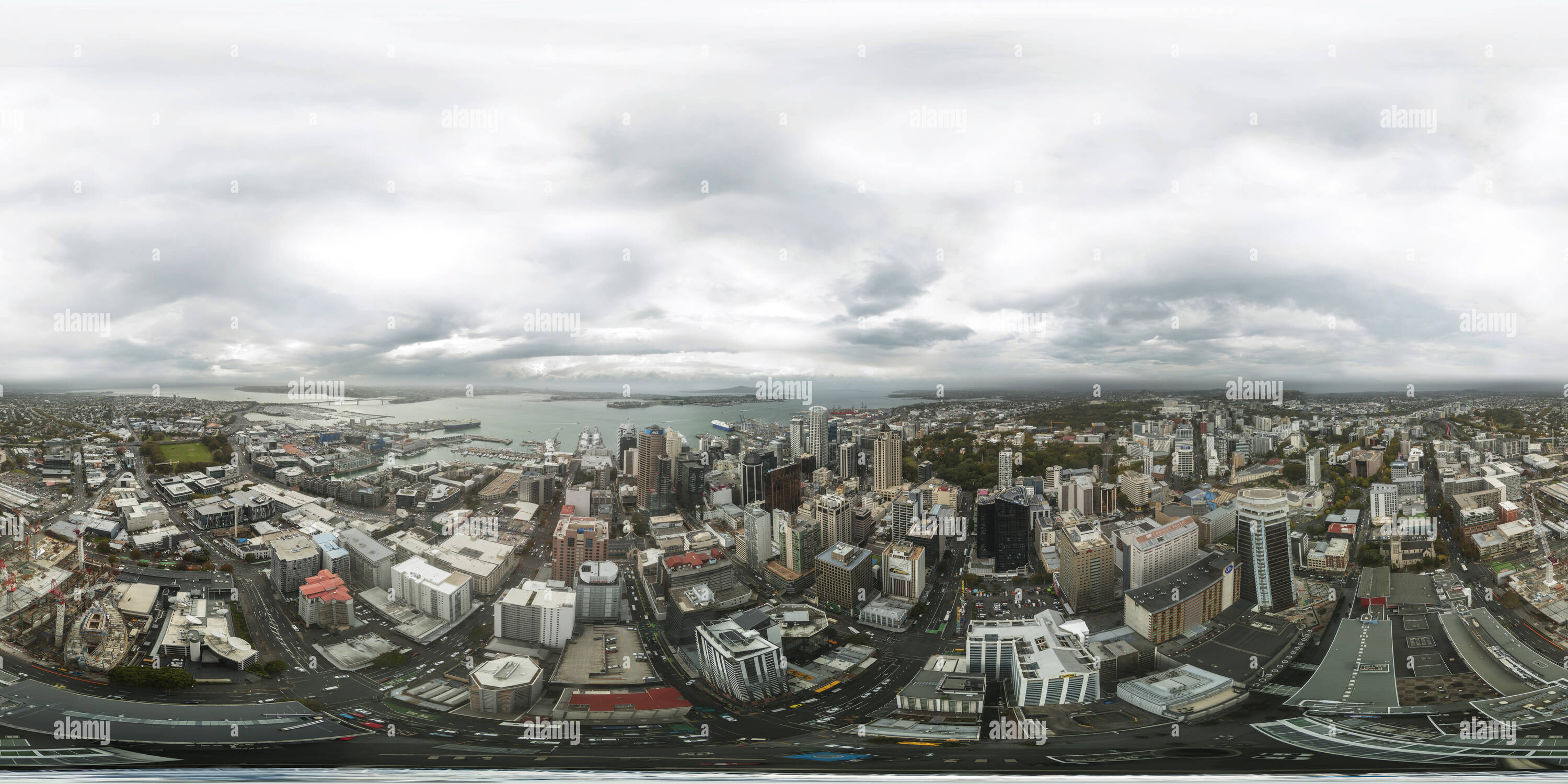 Vue panoramique à 360° de Auckland Sky Tower